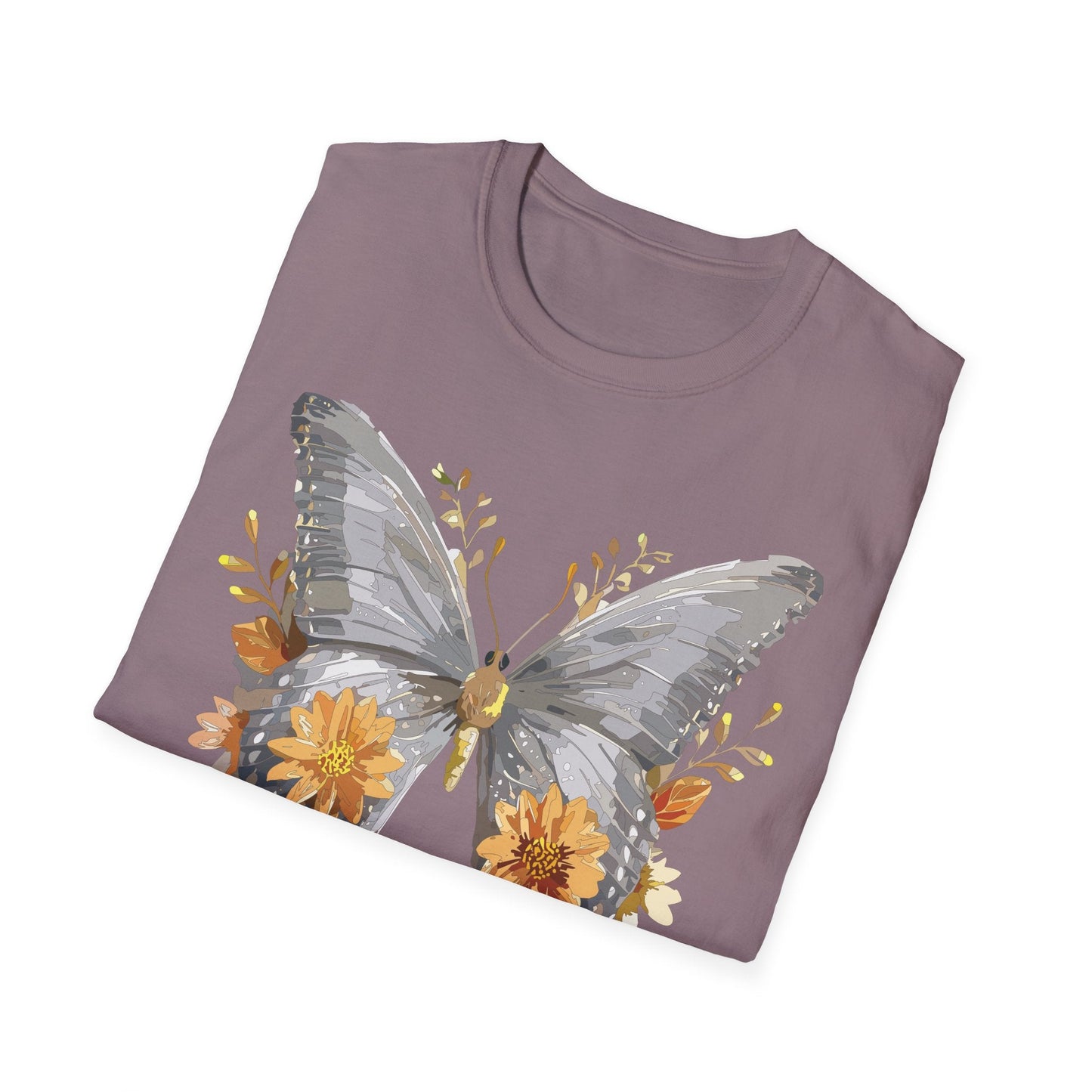 Butterfly T Shirt For Unisex Gildan Softstyle 64000 Cotton Comfort Monarch Design Tee