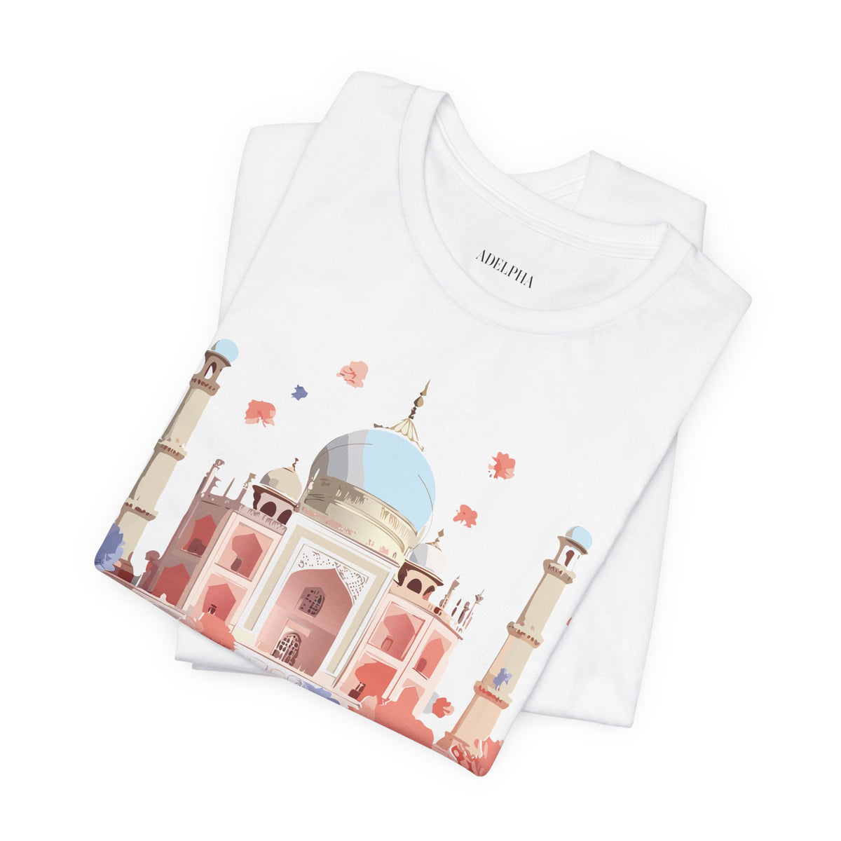 Unisex Cotton Bella+Canvas Tee with Taj Mahal