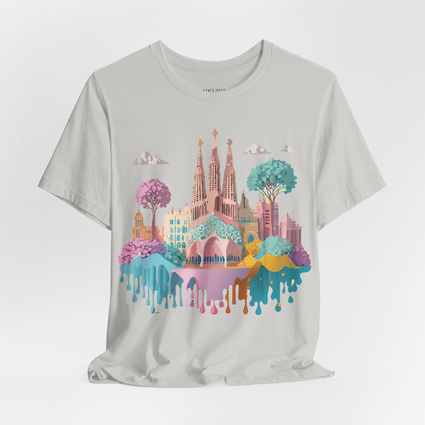 Unisex Graphic Tee With Original Vintage Inspired Artwork By Adelpha Barcelona Style