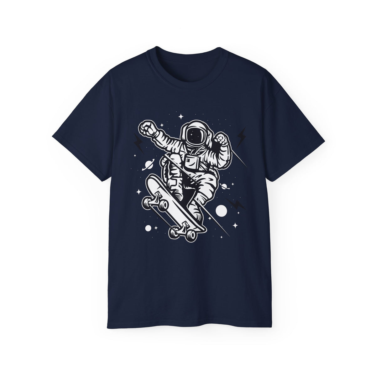Astronaut Cartoon Graphic Tee Unisex 100 Cotton Gildan T-Shirt
