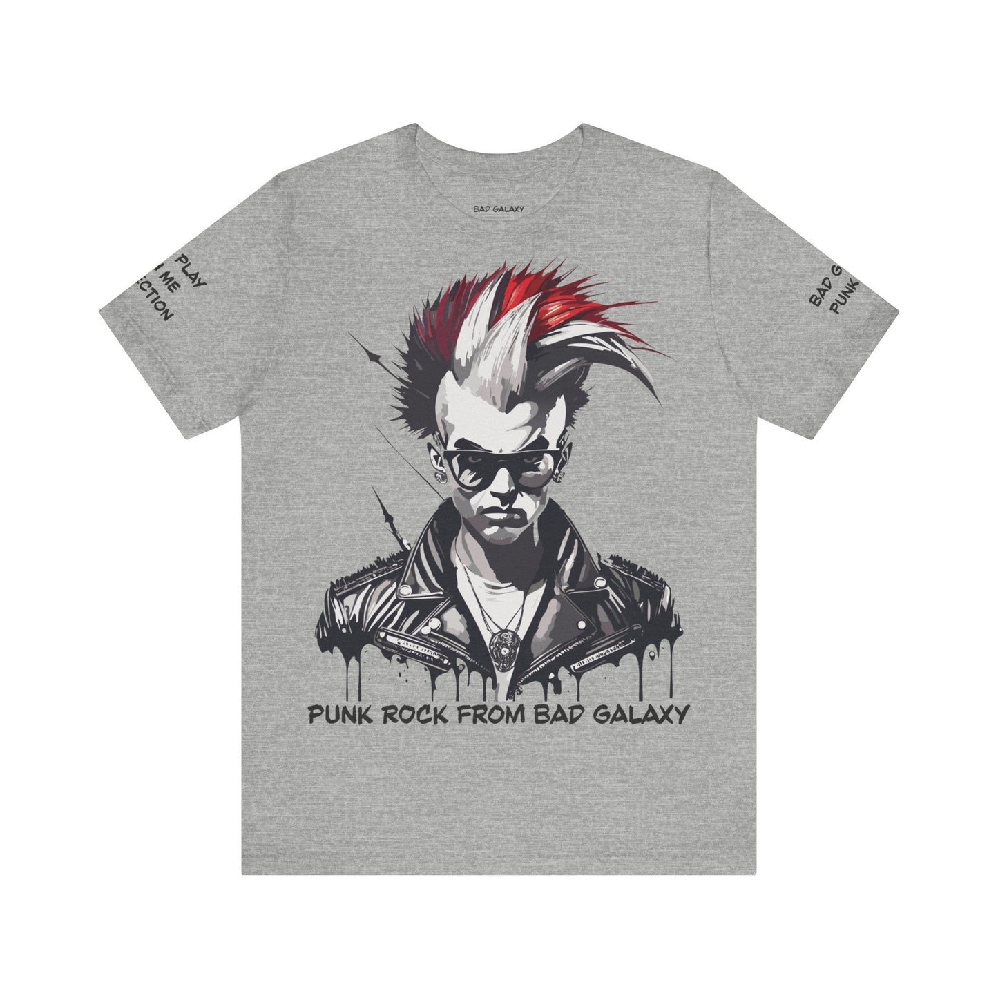 Punk Rock Tee Shirt From Bad Galaxy Made To Order 100 Cotton Free Shipping Eco Friendly Inks