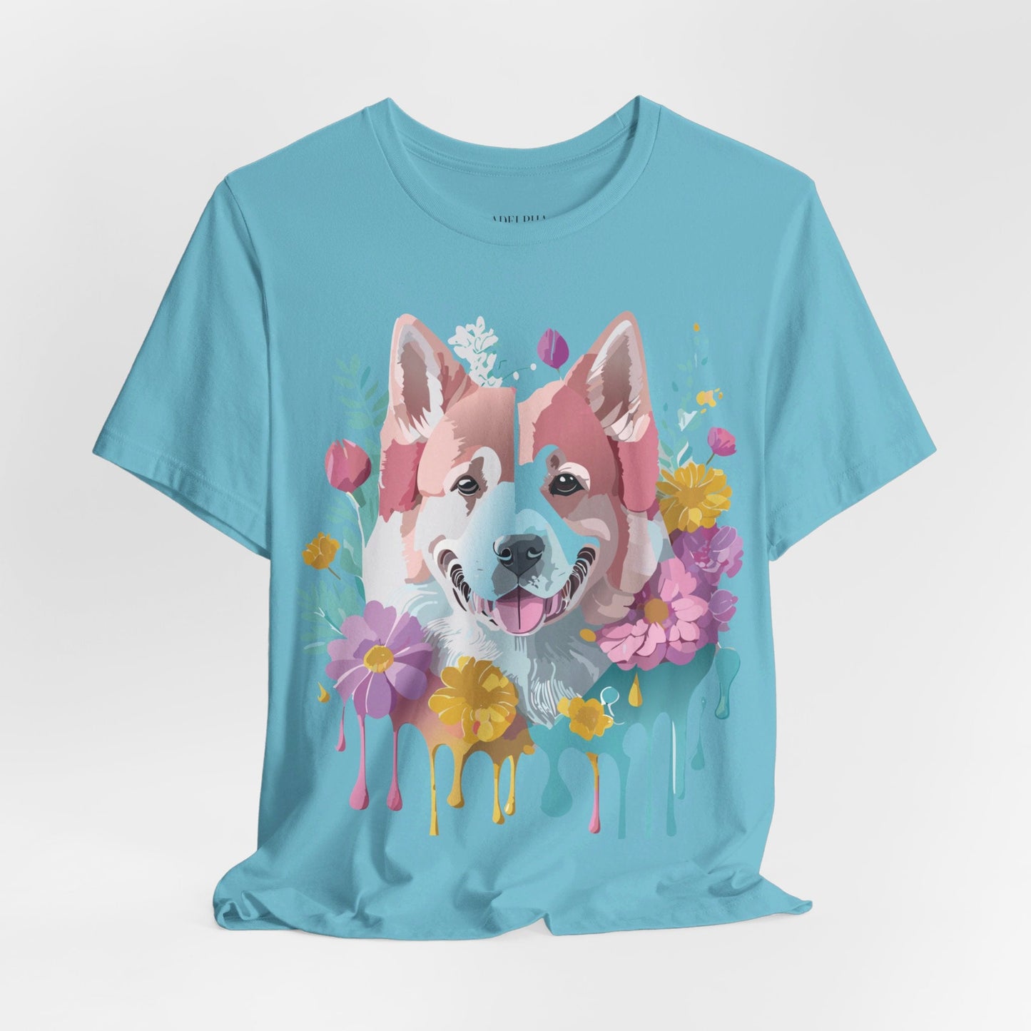 Unisex Graphic Dog Shirt Vintage Inspired Tee With Adelpha Artwork Short Sleeve Tee