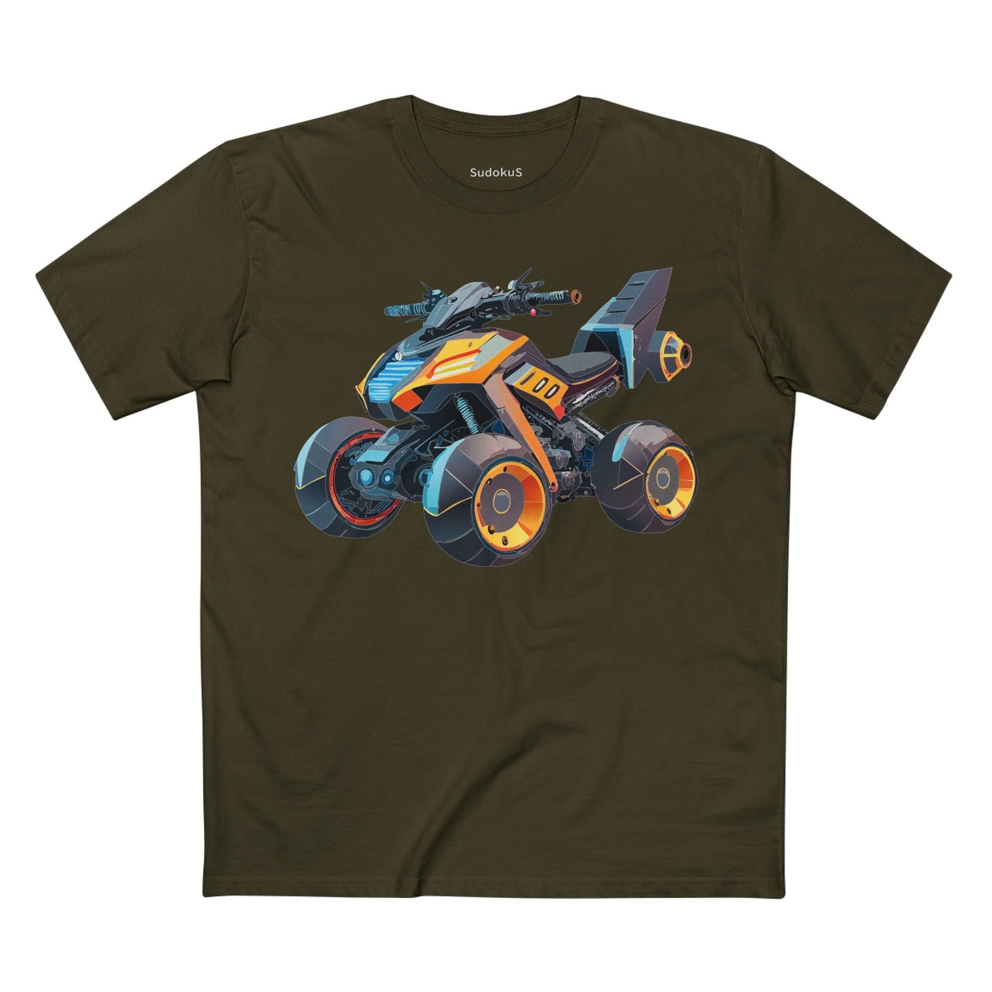Moto Bike Graphic Unisex 100 Cotton Staple Tee 13