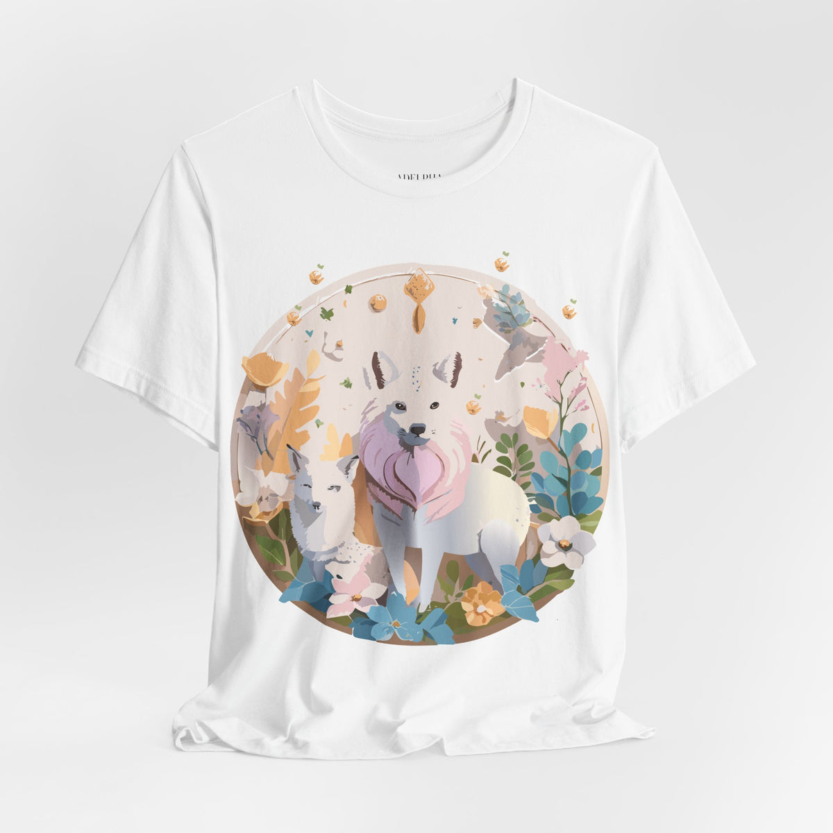 Medallion Graphic Unisex Cotton Bella+Canvas Tee with Art Design d56