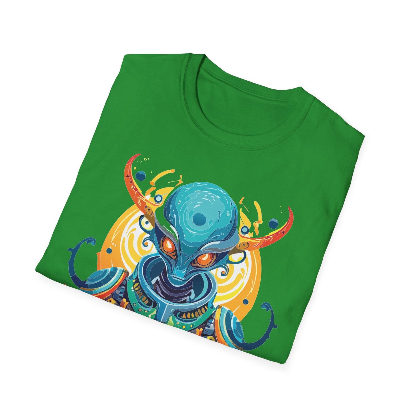 Alien T Shirt Cosmos Shirt Unisex Short Sleeve Tee With Alien Art Design Ring Spun Cotton