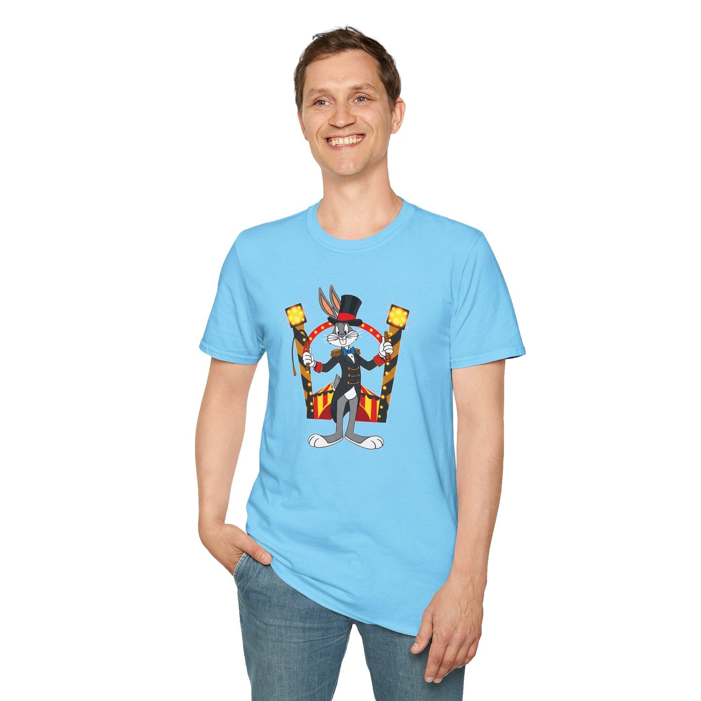 Bugs Bunny T Shirt Unisex Cartoon Tee Gildan Softstyle 64000 Tee Comfort Cotton Fabric