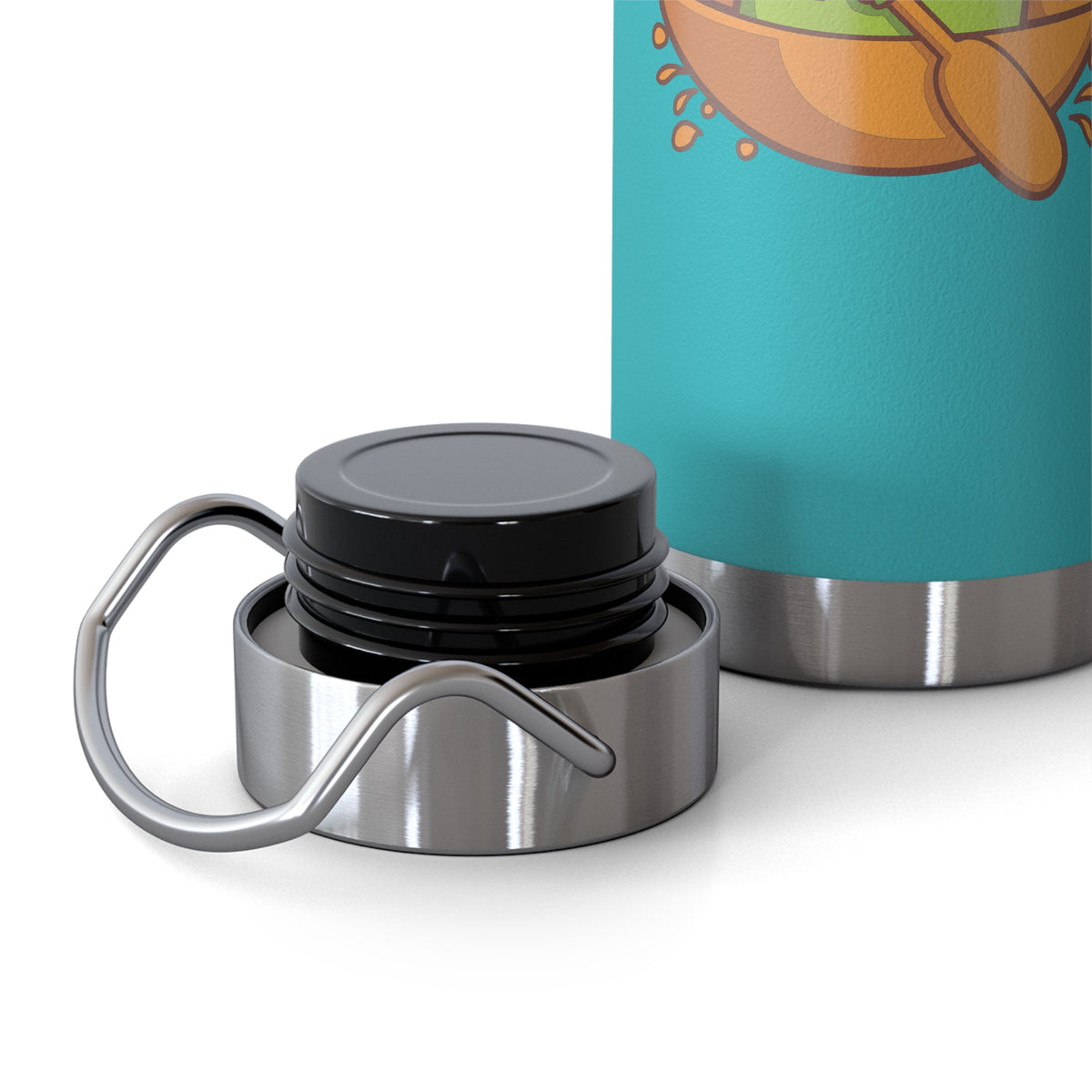 22oz Copper Insulated Water Bottle with Cartoon Design - CV76