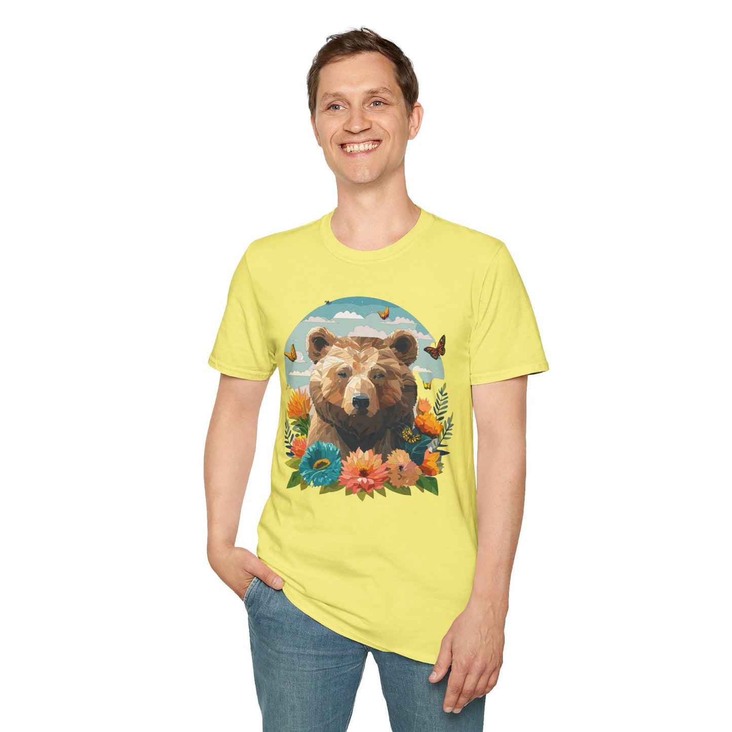 Bear T Shirt Unisex Teddy Bear Tee Softstyle 64000 One Hundred Percent Ring Spun Cotton Short Sleeve