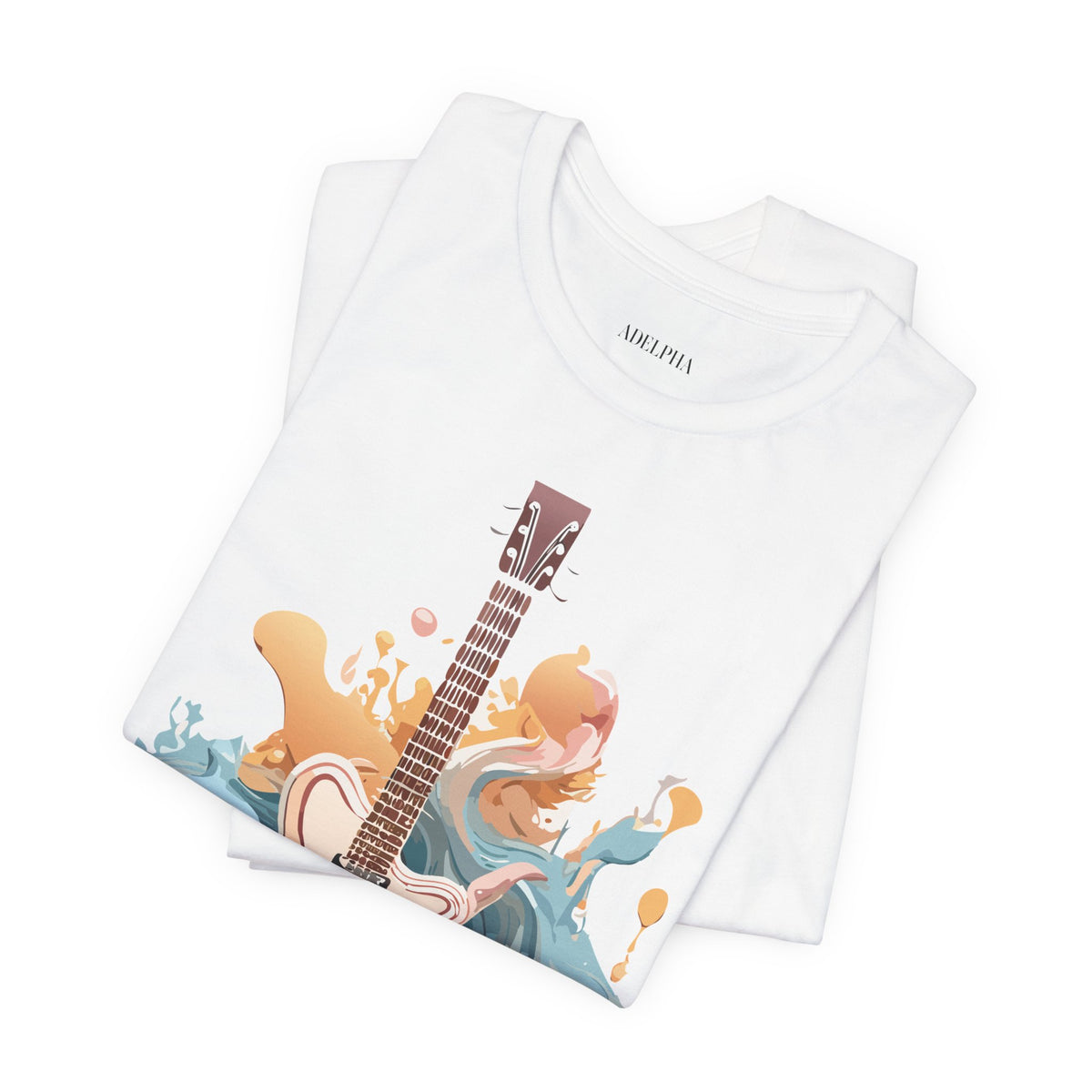 Music Graphic Unisex Cotton Bella+Canvas Tee with Art Design m148