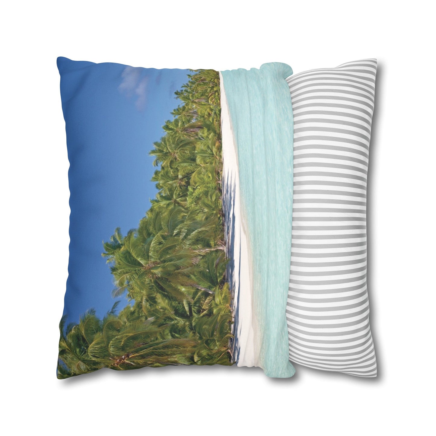 Beach Faux Suede Square Pillowcase