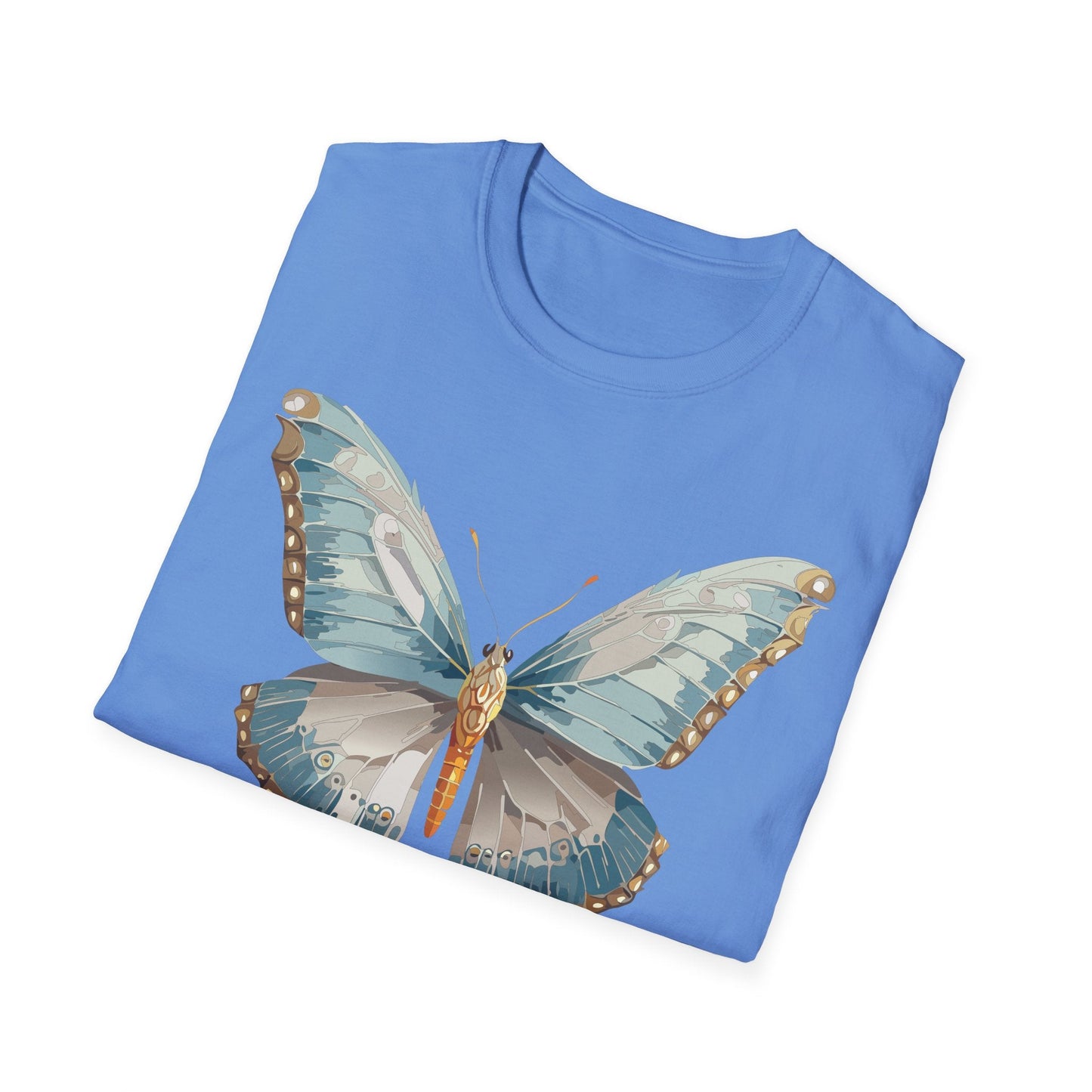 Butterfly Emblem Shirt Unisex T Shirt Gildan Softstyle 64000 Monarch Print Cotton Tee Everyday