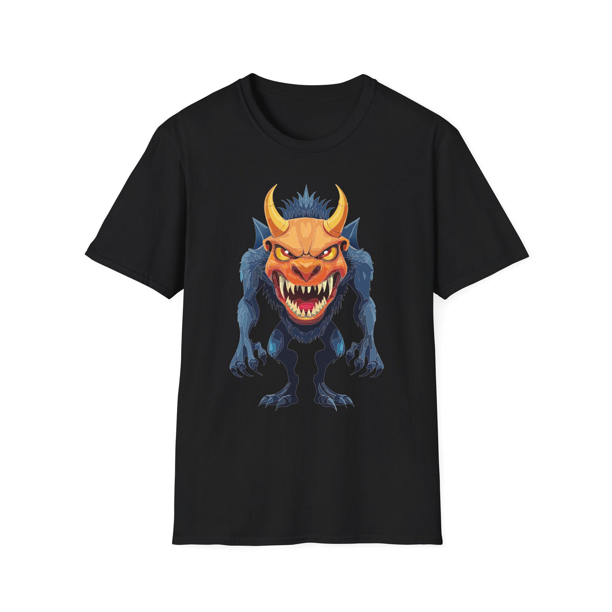 Demon Monster Graphic T-Shirt Cartoon Graphic Tee Unisex 100 Cotton Gildan T-Shirt