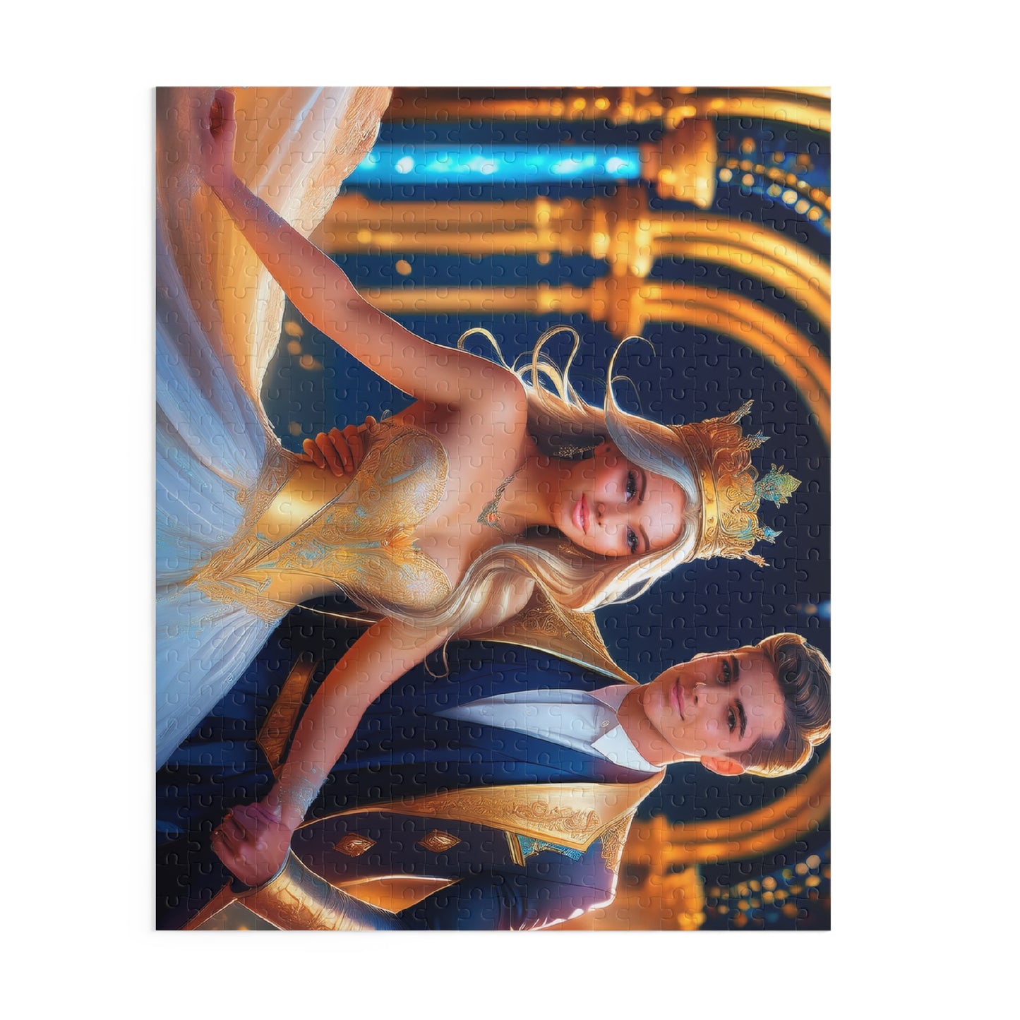 Prince and Princess Puzzle 500-Chipboard Pieces in Box | Kids Puzzles Size: 16" x 20",  Ages 9+ and Family pn36