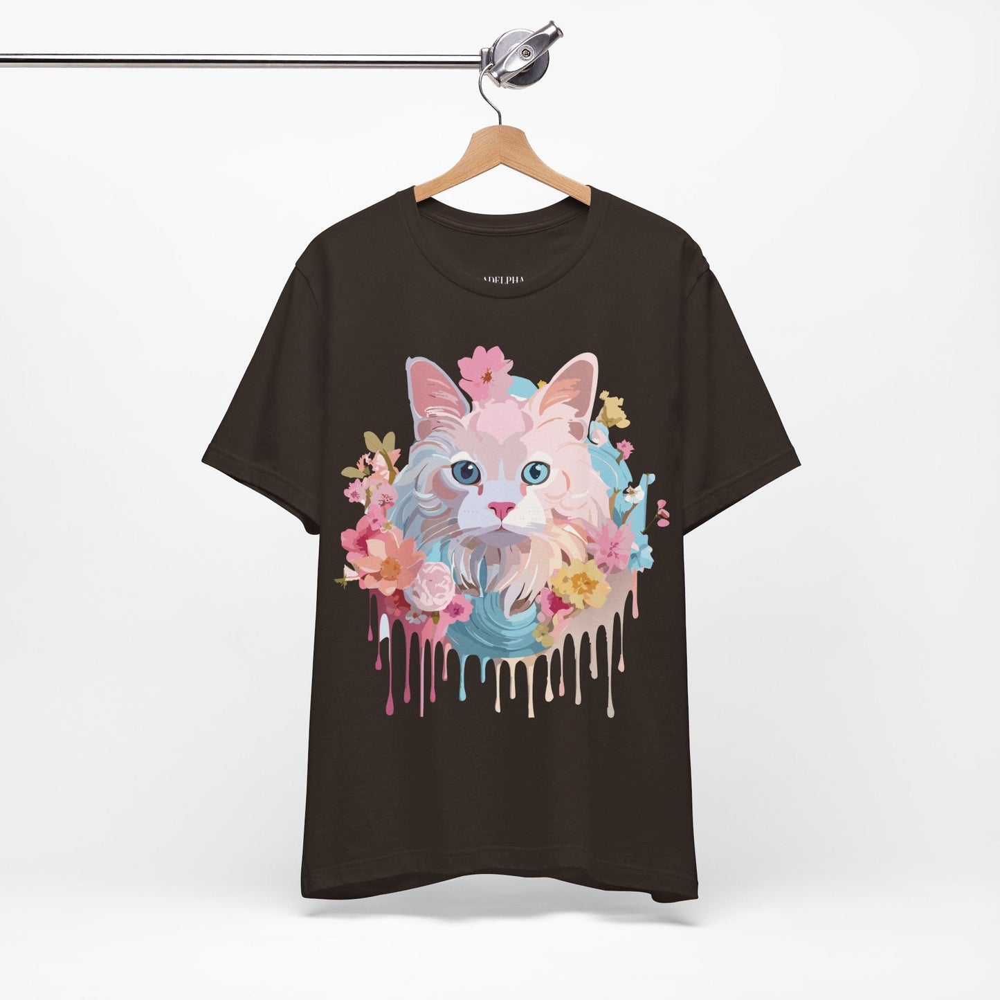 Cat Graphic Tee Unisex Shirt With Cat Art By Adelpha Vintage Inspired