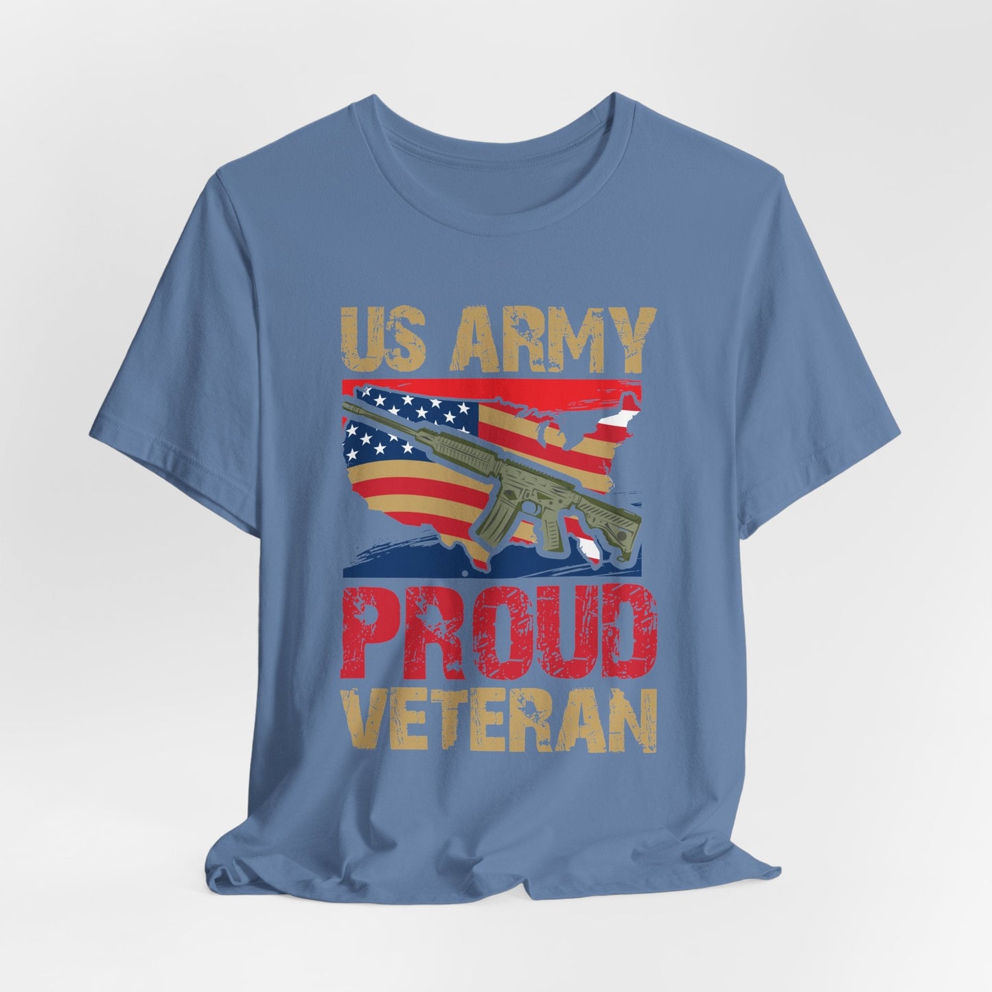 Army Veteran Patriotic Graphic Design Unisex Cotton T-Shirt v17