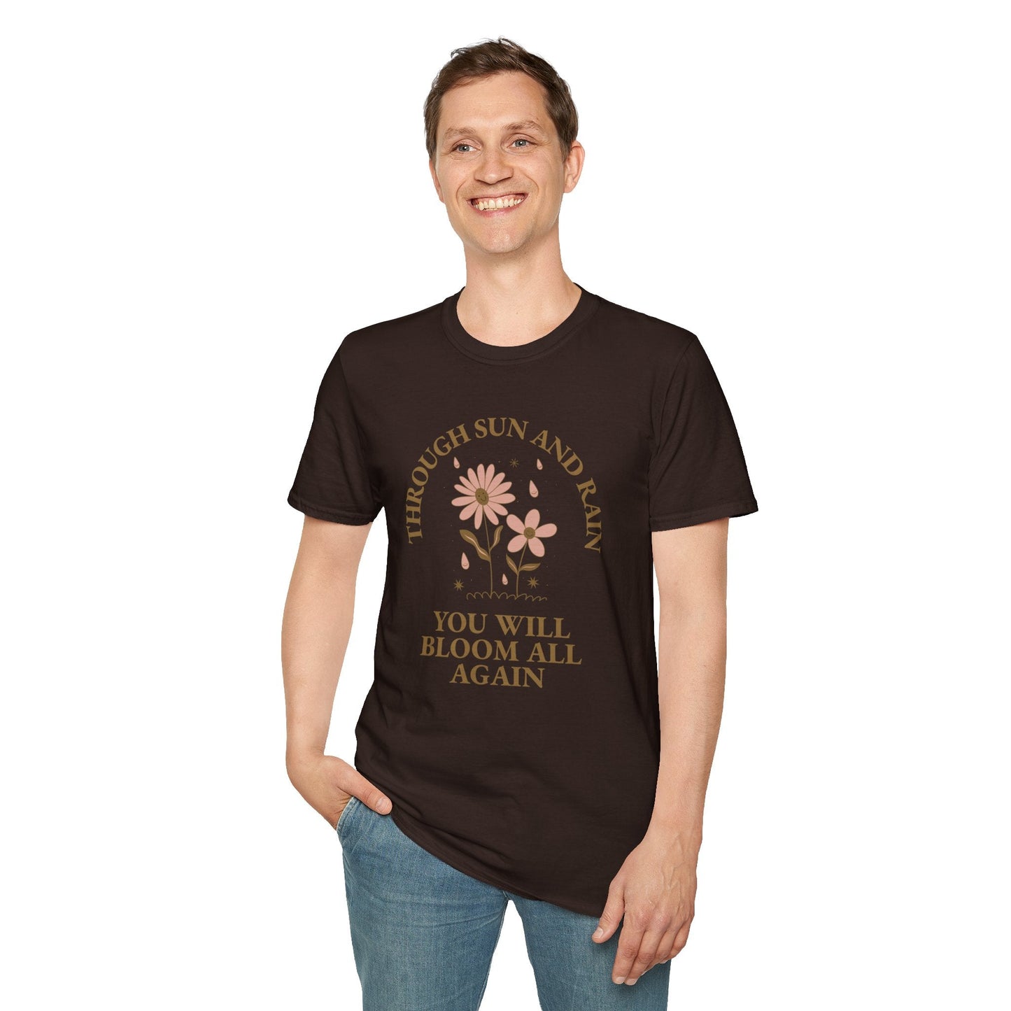 Positive Slogan T Shirt For Everyday Motivation Unisex Tee With Positive Words And Good Quotes Gildan Softstyle 64000