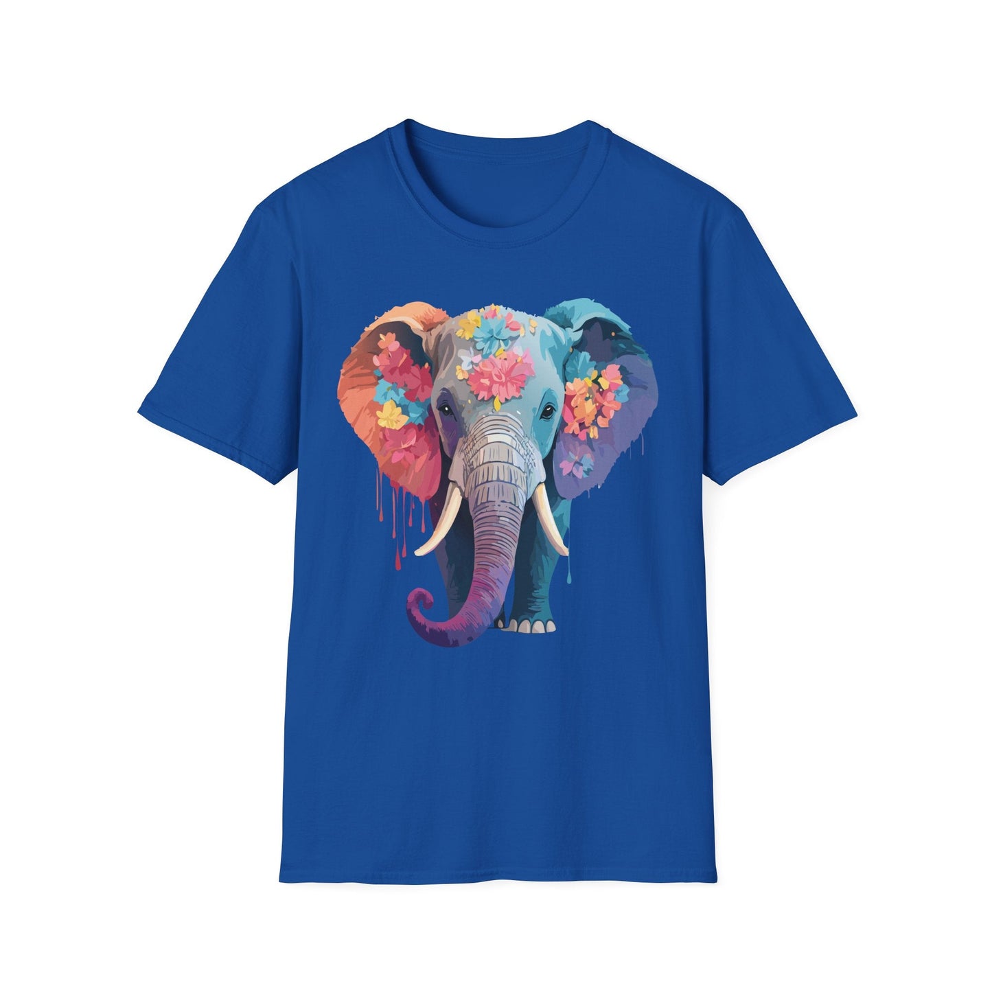 Unisex Elephant T Shirt Gildan SoftStyle 64000 100 Percent Ring Spun Cotton Tee Shirt
