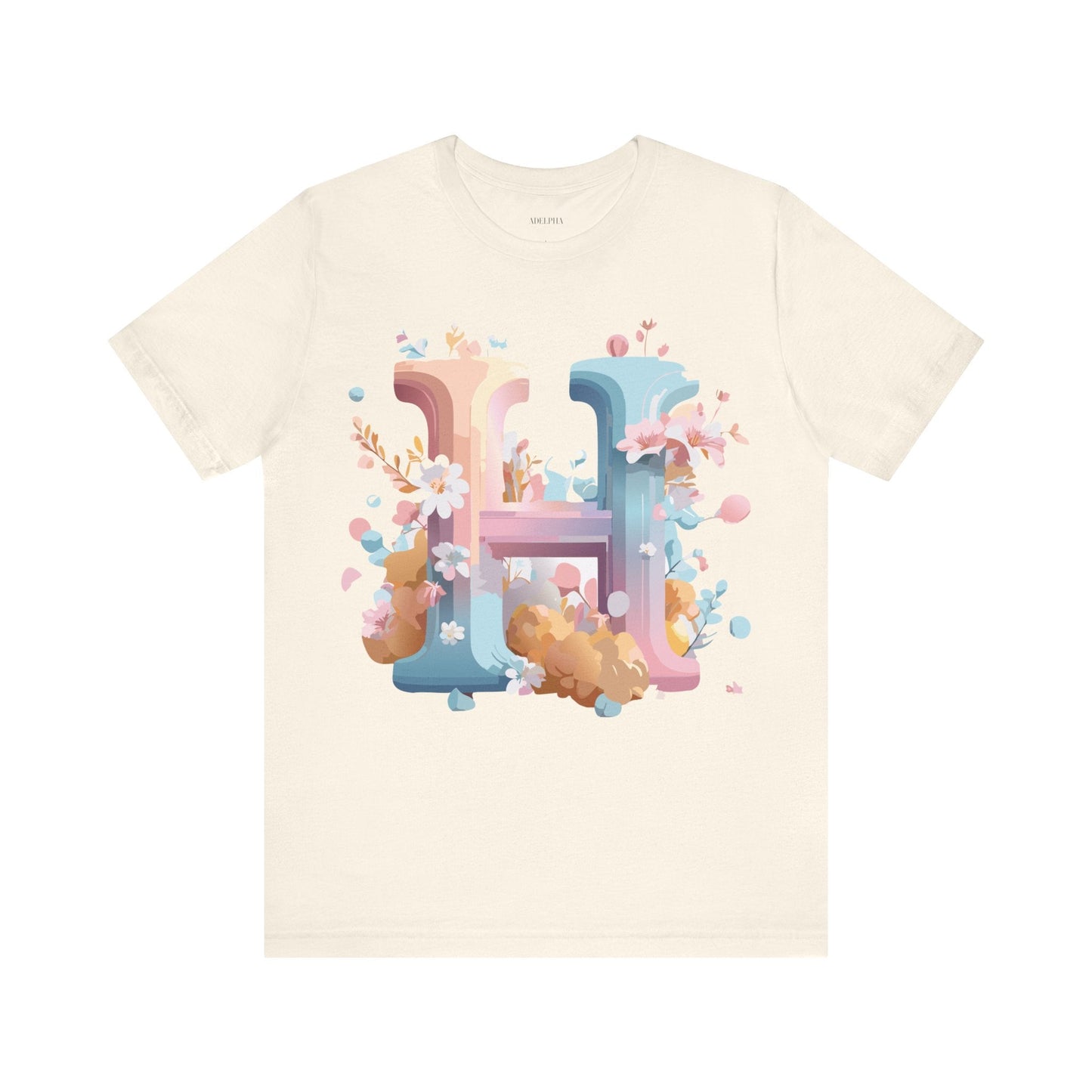 Letter H Graphic T Shirt Unisex Jersey Short Sleeve Tee By Adelpha Vintage Artwork