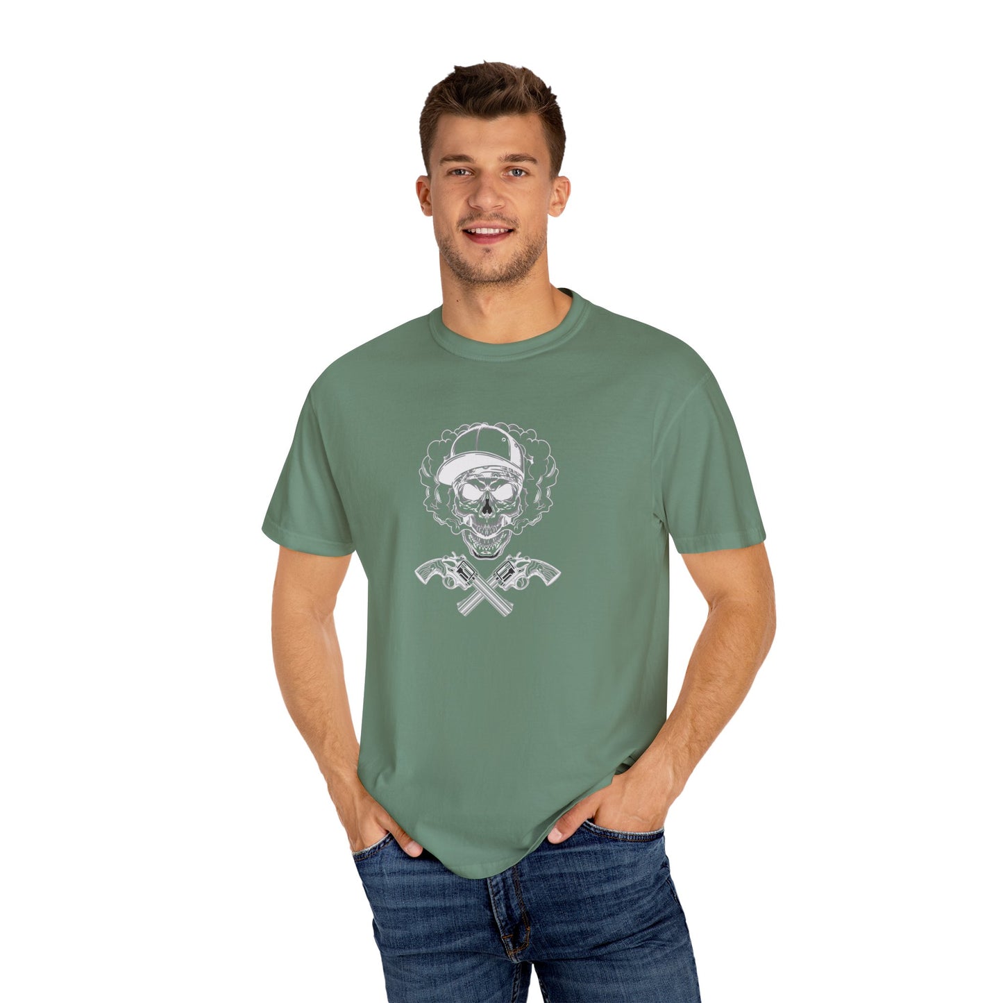 Unisex Cotton Tee Shirt with Skull