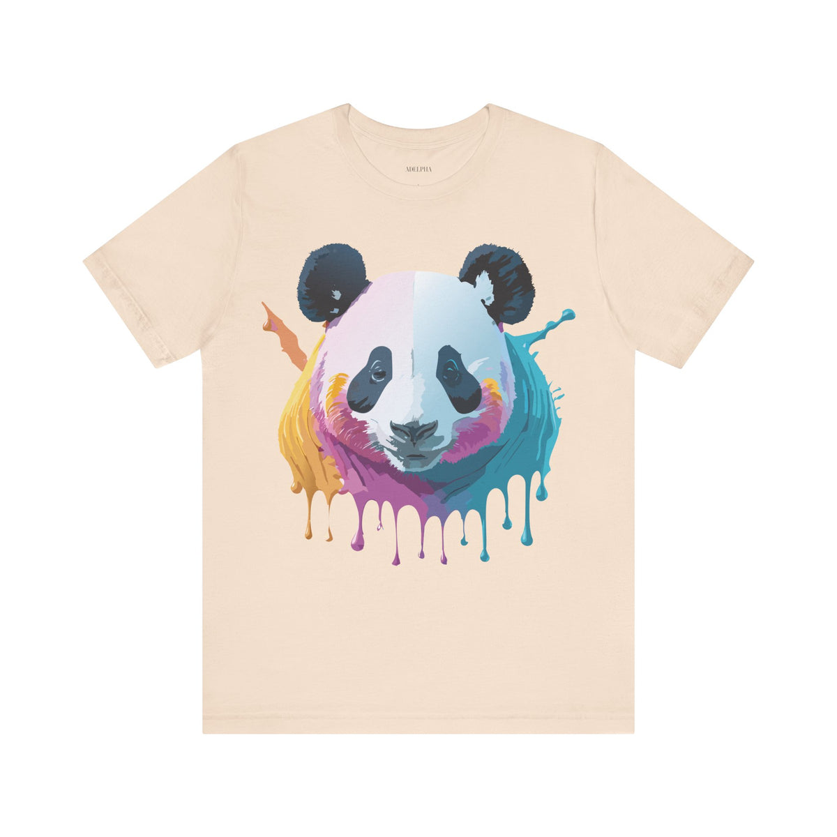 Panda Graphic Unisex Cotton Bella+Canvas Tee with Art Animal Design e147