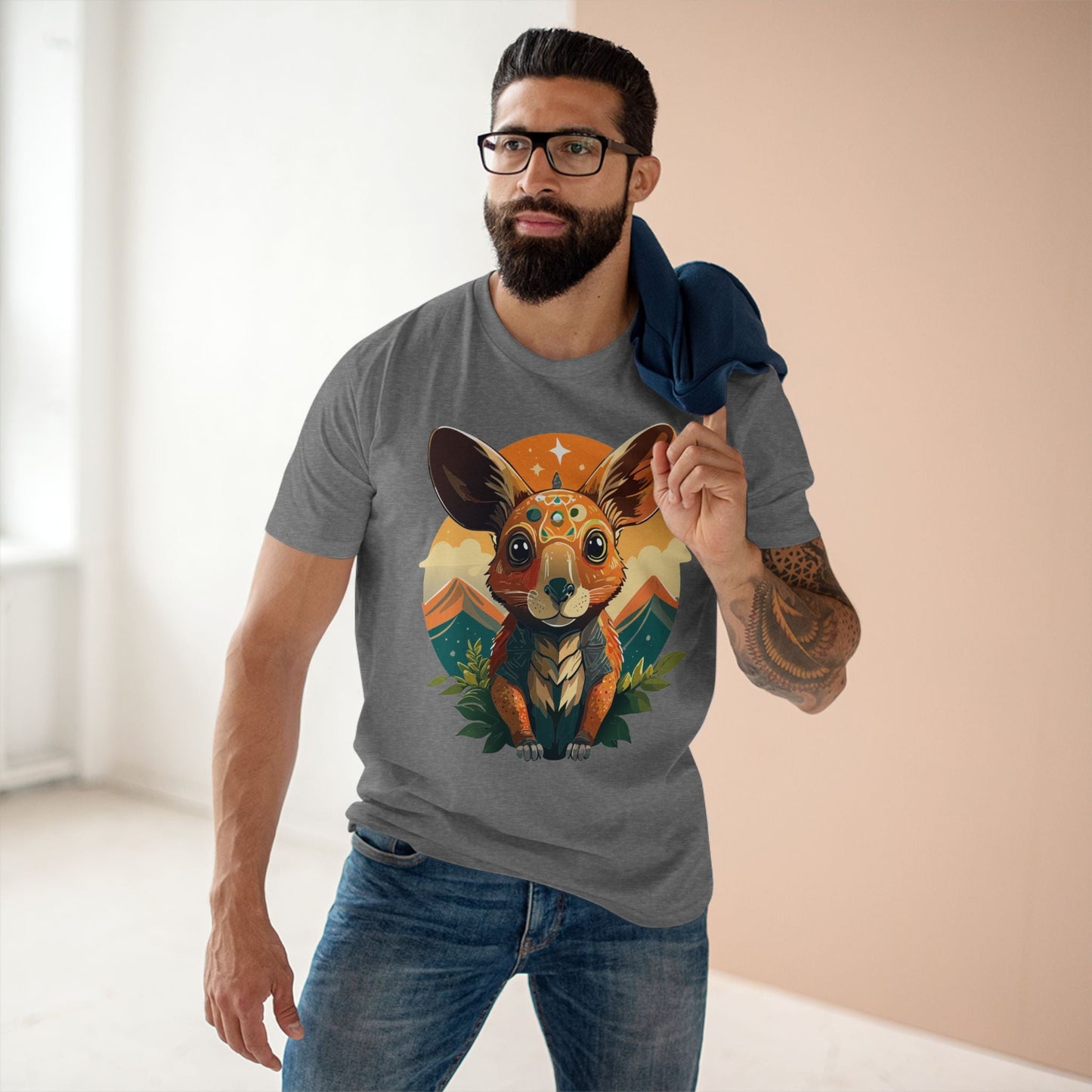 Rabbit Animals Shirt Unisex Premium Cotton Tee With Original Art Design From Retro2Nova Collection Premium Art Apparel