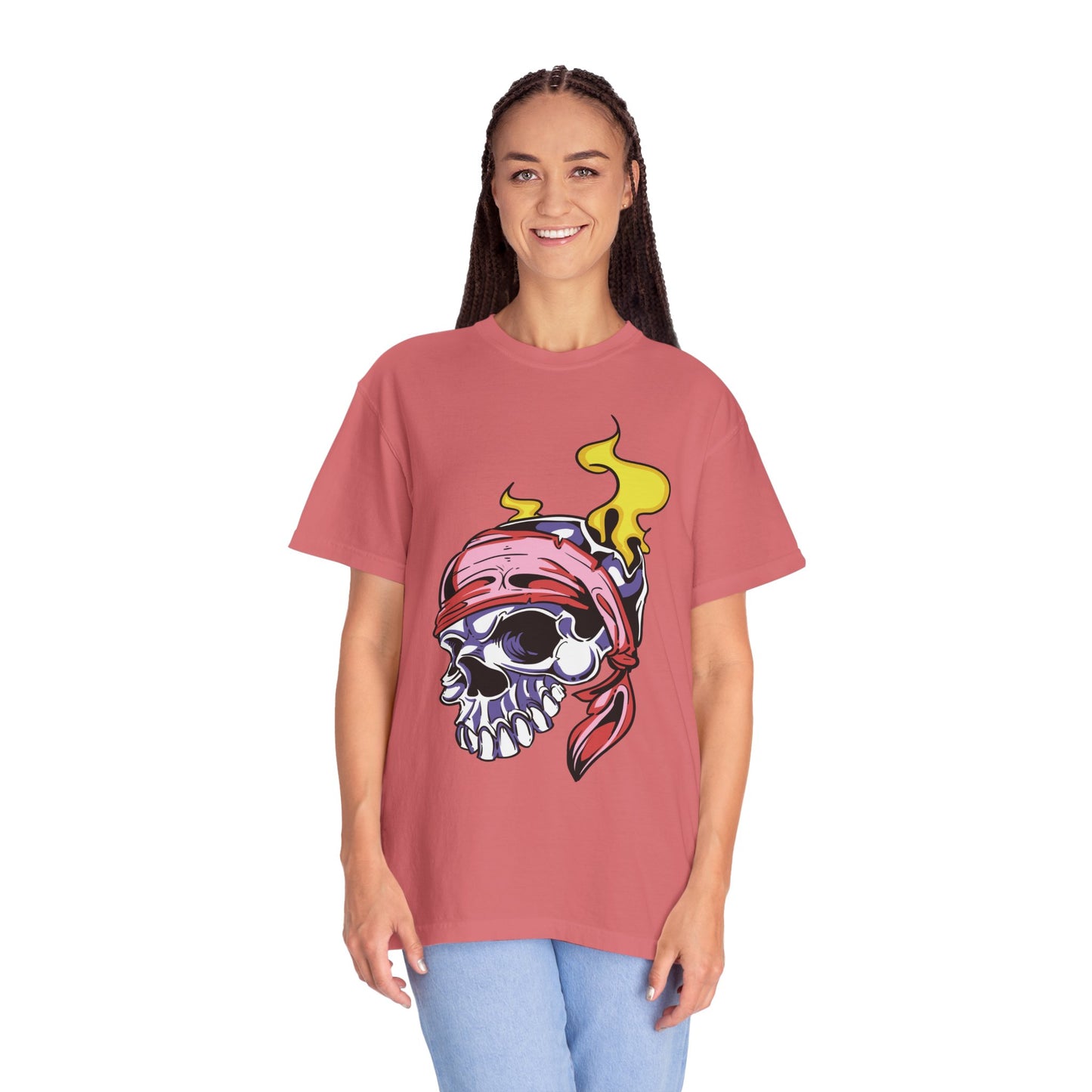 Unisex Cotton Tee Shirt with Skull