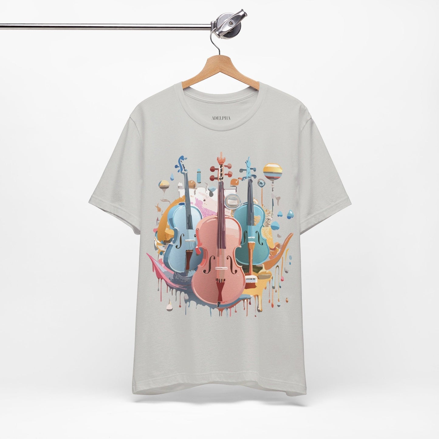 Music Graphic T Shirt Unisex Vintage Inspired Art Tee by Adelpha Premium Jersey Short Sleeve