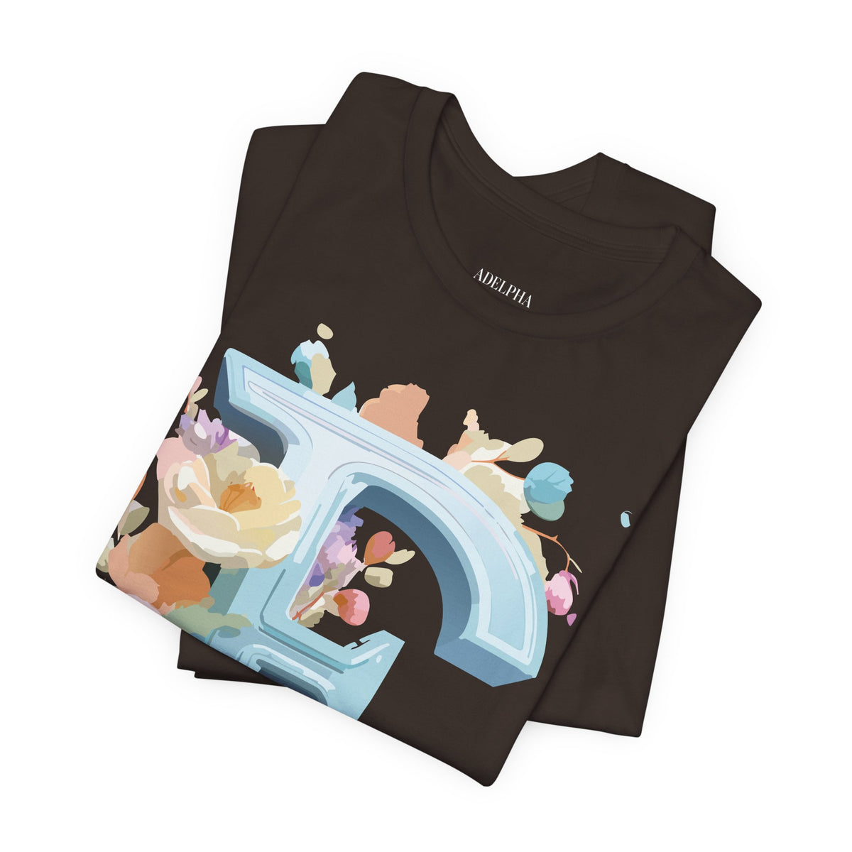 Letter E Graphic Unisex Cotton Bella+Canvas Tee with Art Letter Design