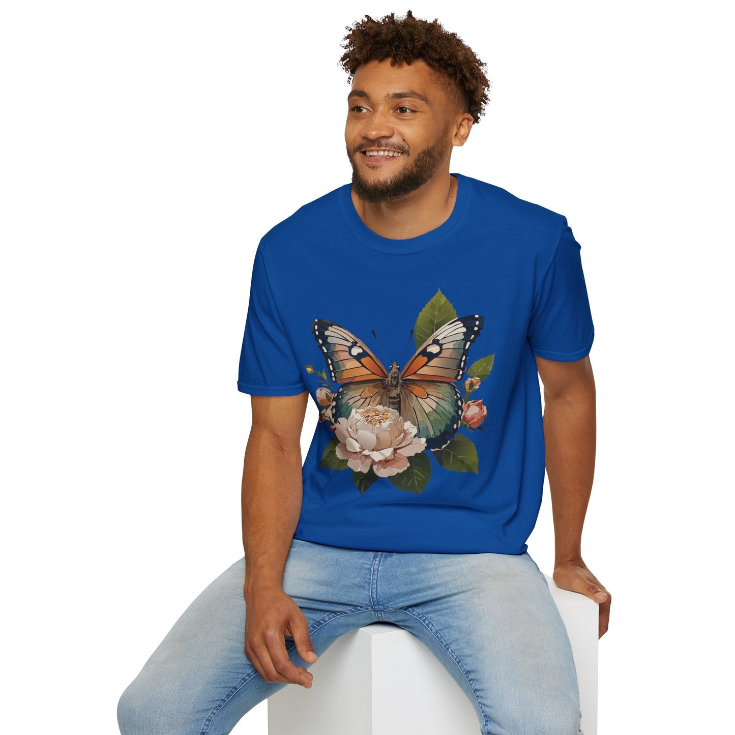 Monarch Butterfly Shirt Unisex Softstyle Cotton Tee Short Sleeve Gildan 64000 Everyday Wear