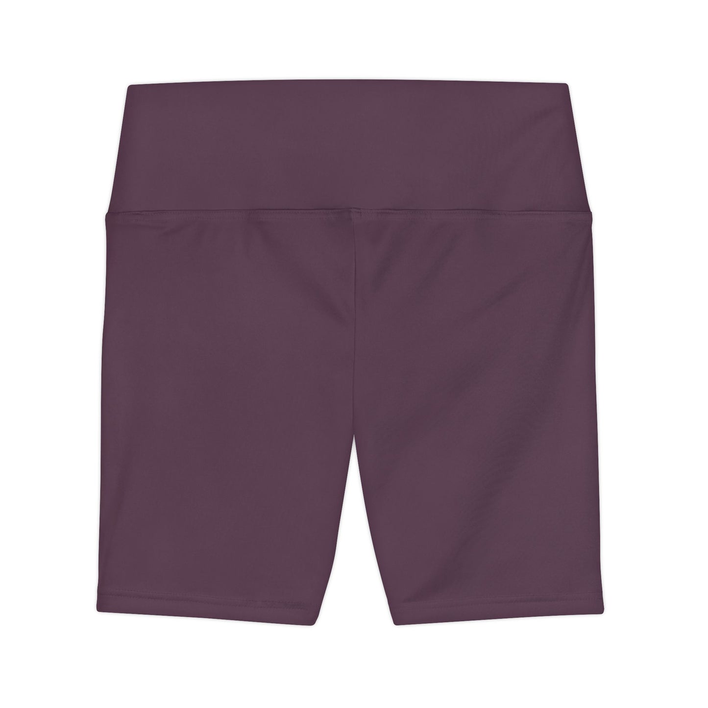 Mauve Shadow Women's Plum High-Waist Workout Shorts — Biker Fitness Shorts