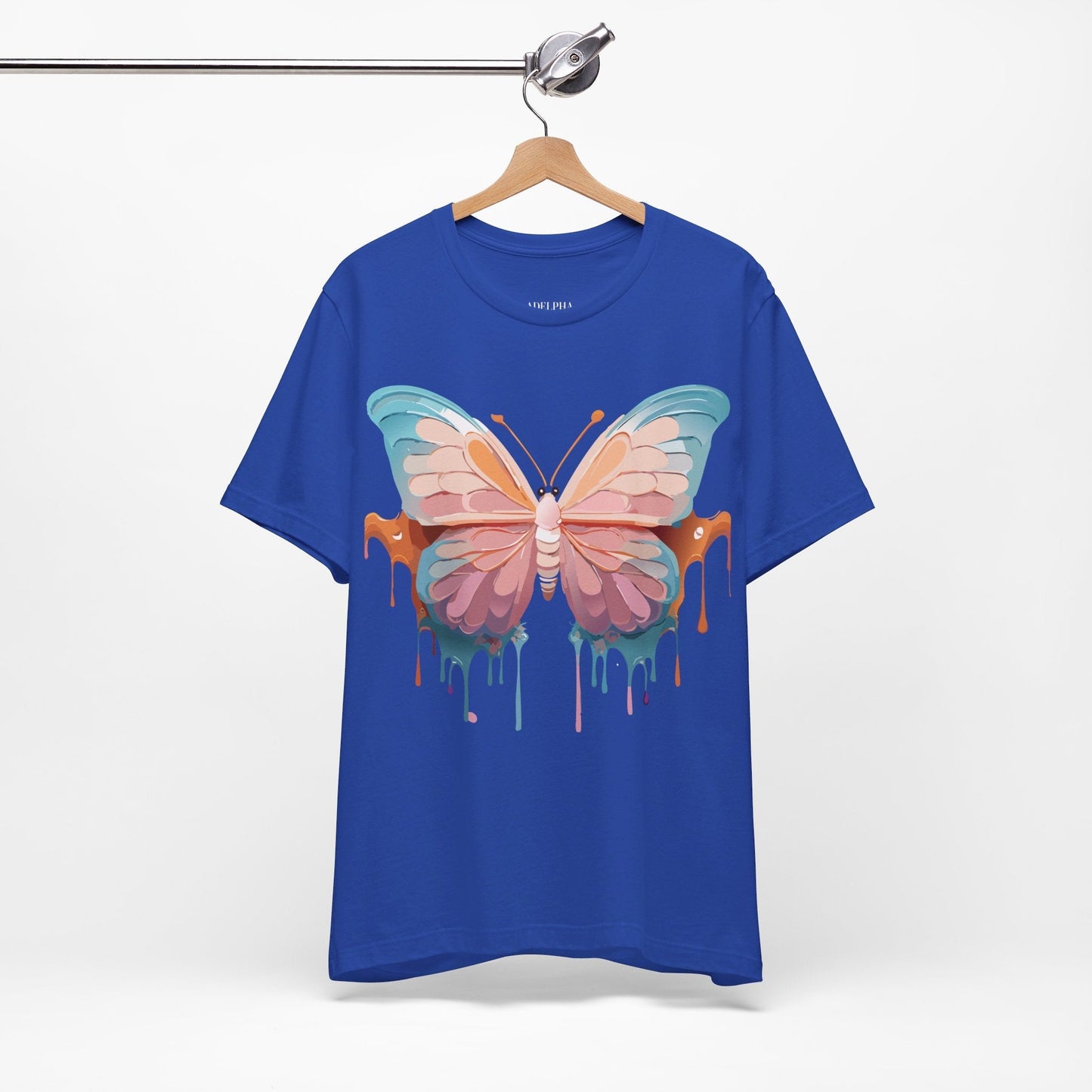 Butterfly Graphic Unisex 100 Cotton Lightweight Vintage Design Jersey Tee 86