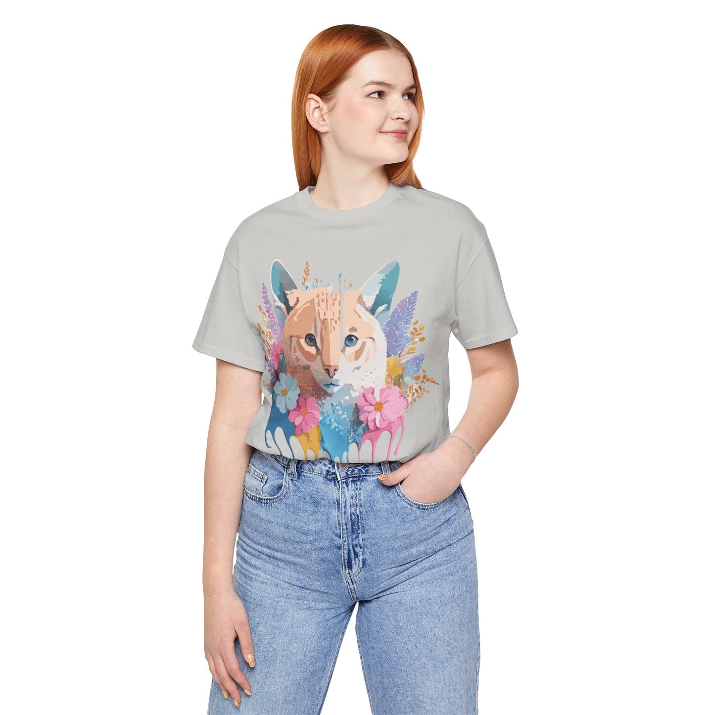 Cat Graphic Tee Unisex Short Sleeve With Adelpha Artwork Vintage Inspired