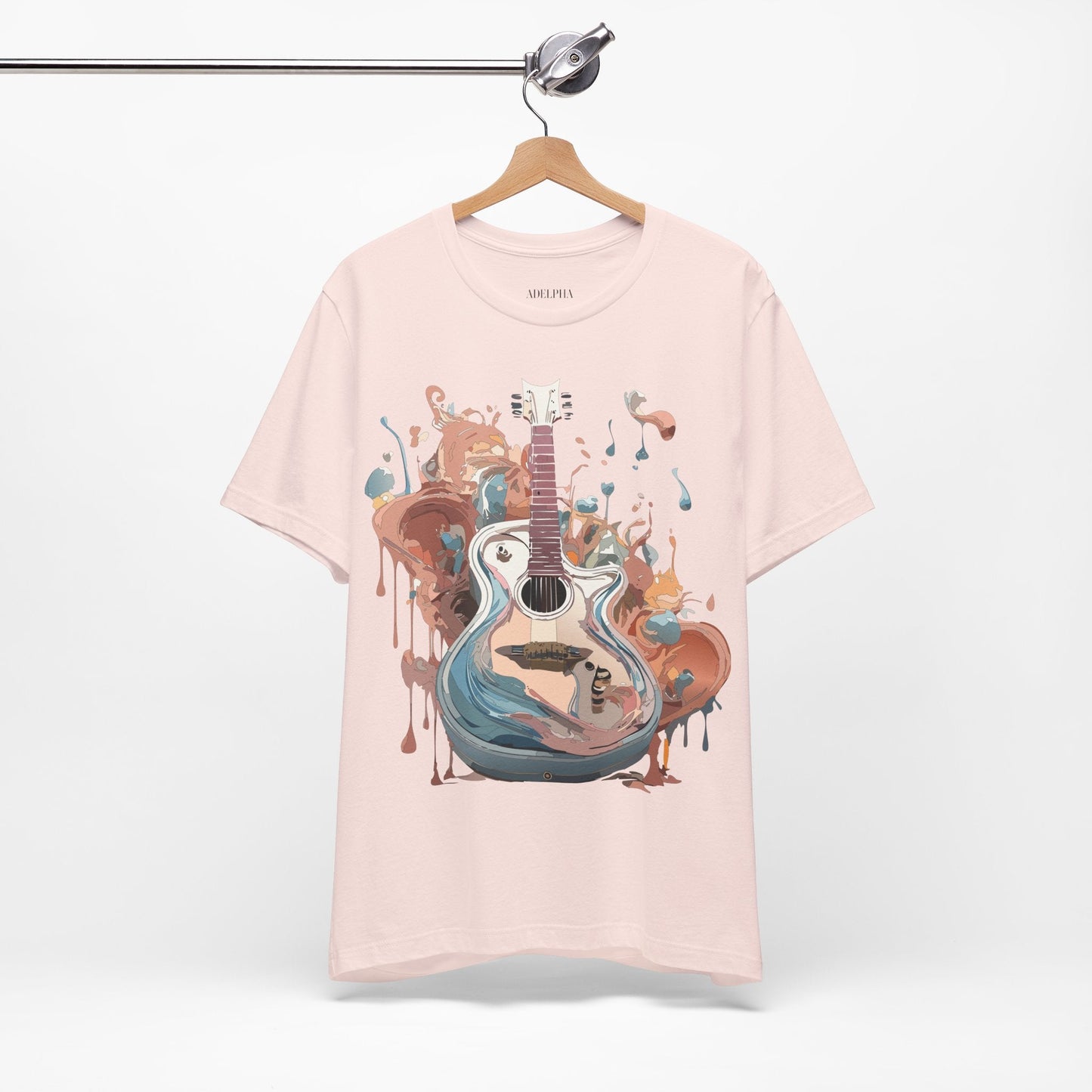 Music Graphic Unisex 100 Cotton Vintage Art with Musical Elements Tee 56