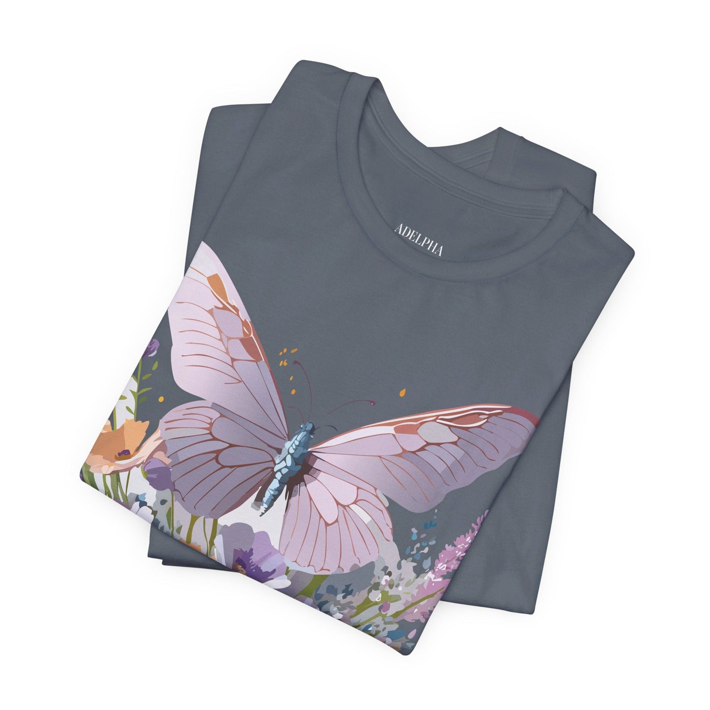 Butterfly Graphic Tee Unisex Short Sleeve Vintage Artwork By Adelpha