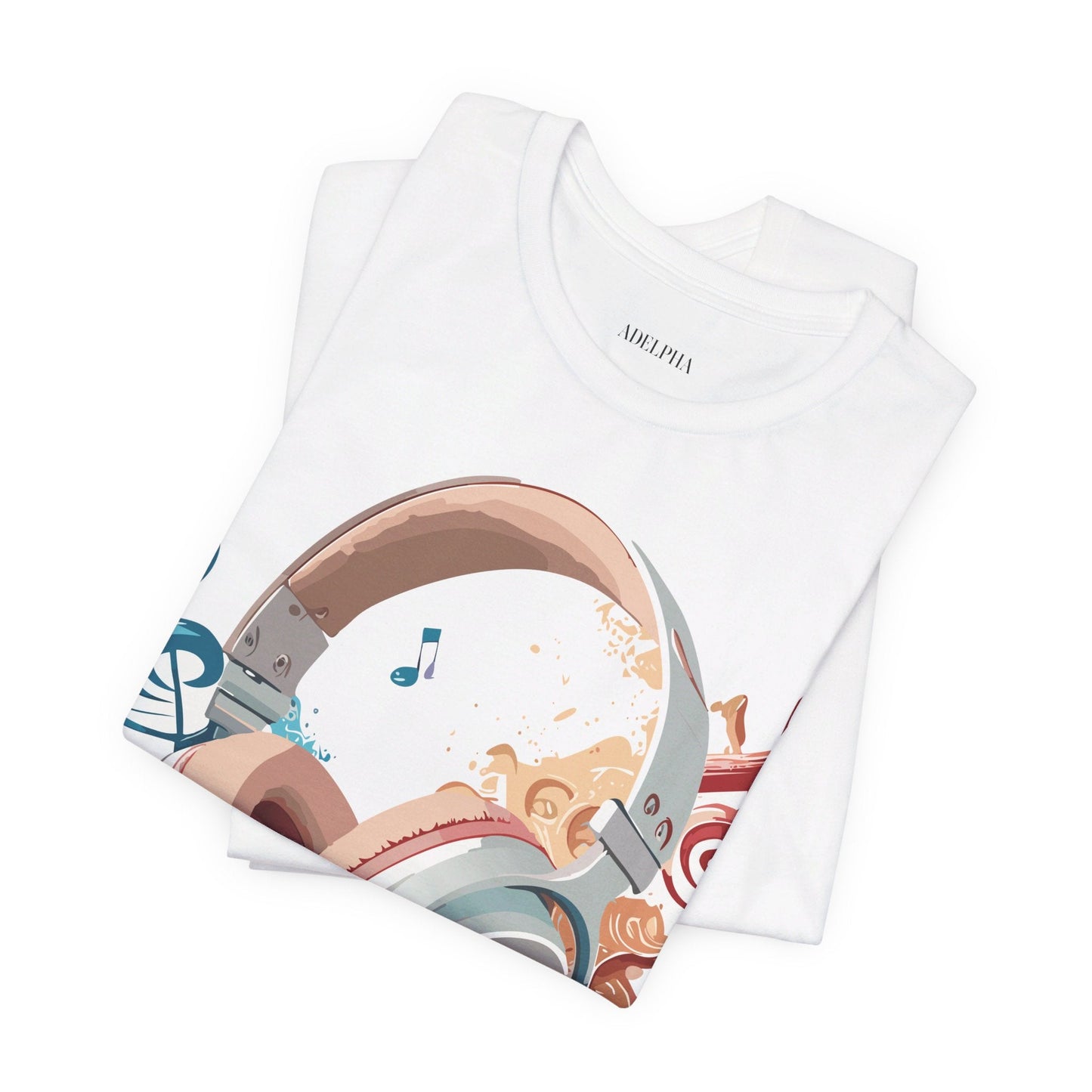 Music Graphic Unisex 100 Cotton Vintage Art with Musical Elements Tee 97