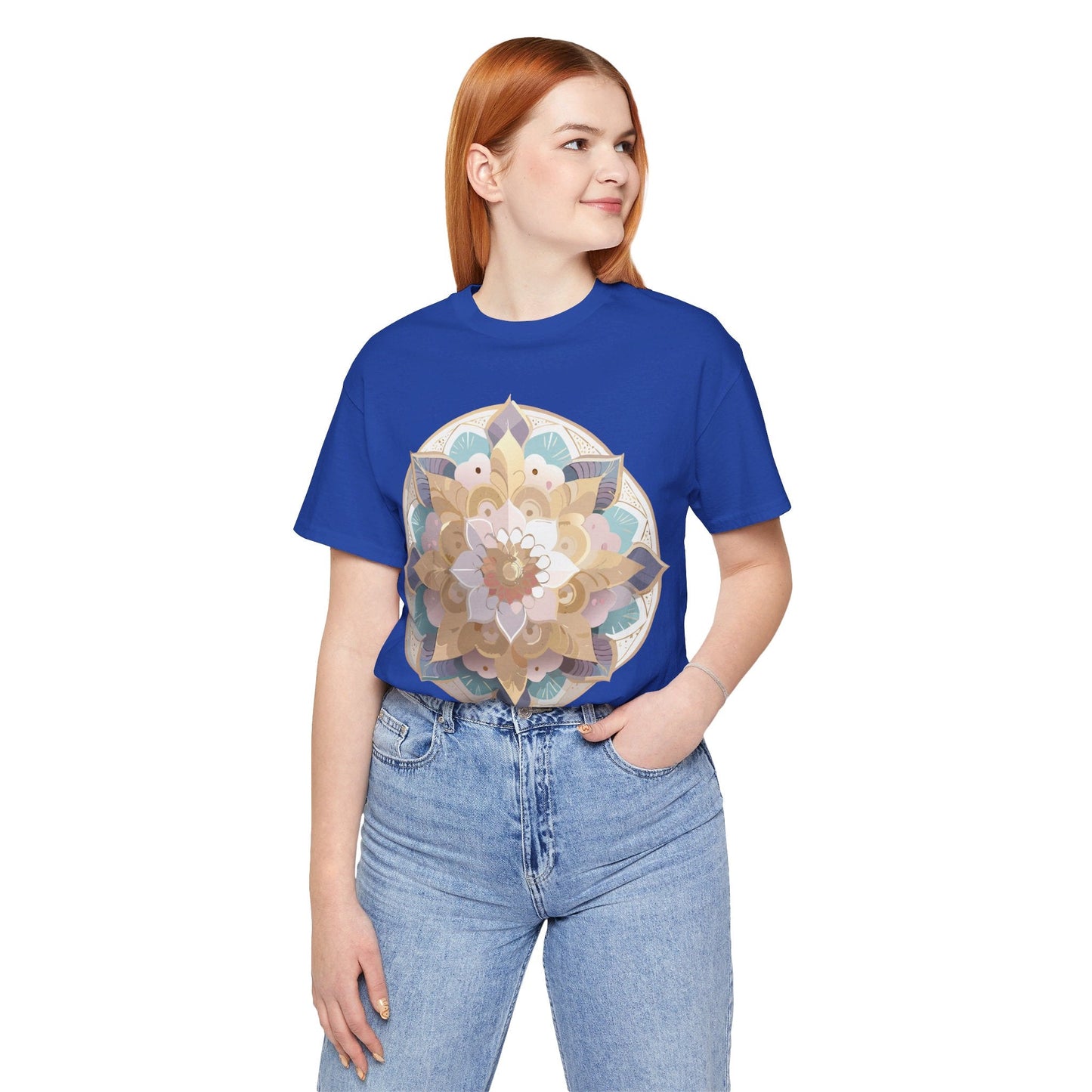 Adelpha Mandala Graphic Tee Unisex Jersey Short Sleeve Vintage Inspired Art Design Shirt