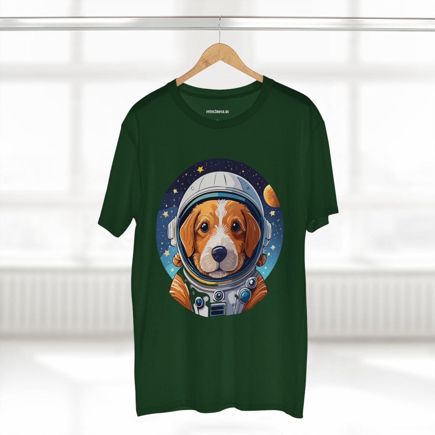 Unisex Dog Art Shirt Premium Cotton Tee With Original Retro2Nova Design From Art Collection For Everyday Comfort