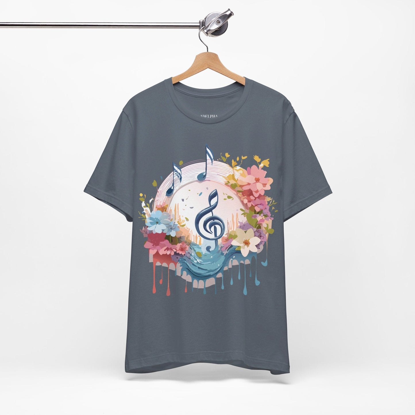 Adelpha Graphic Music T Shirt Unisex Jersey Short Sleeve Tee With Vintage Artwork