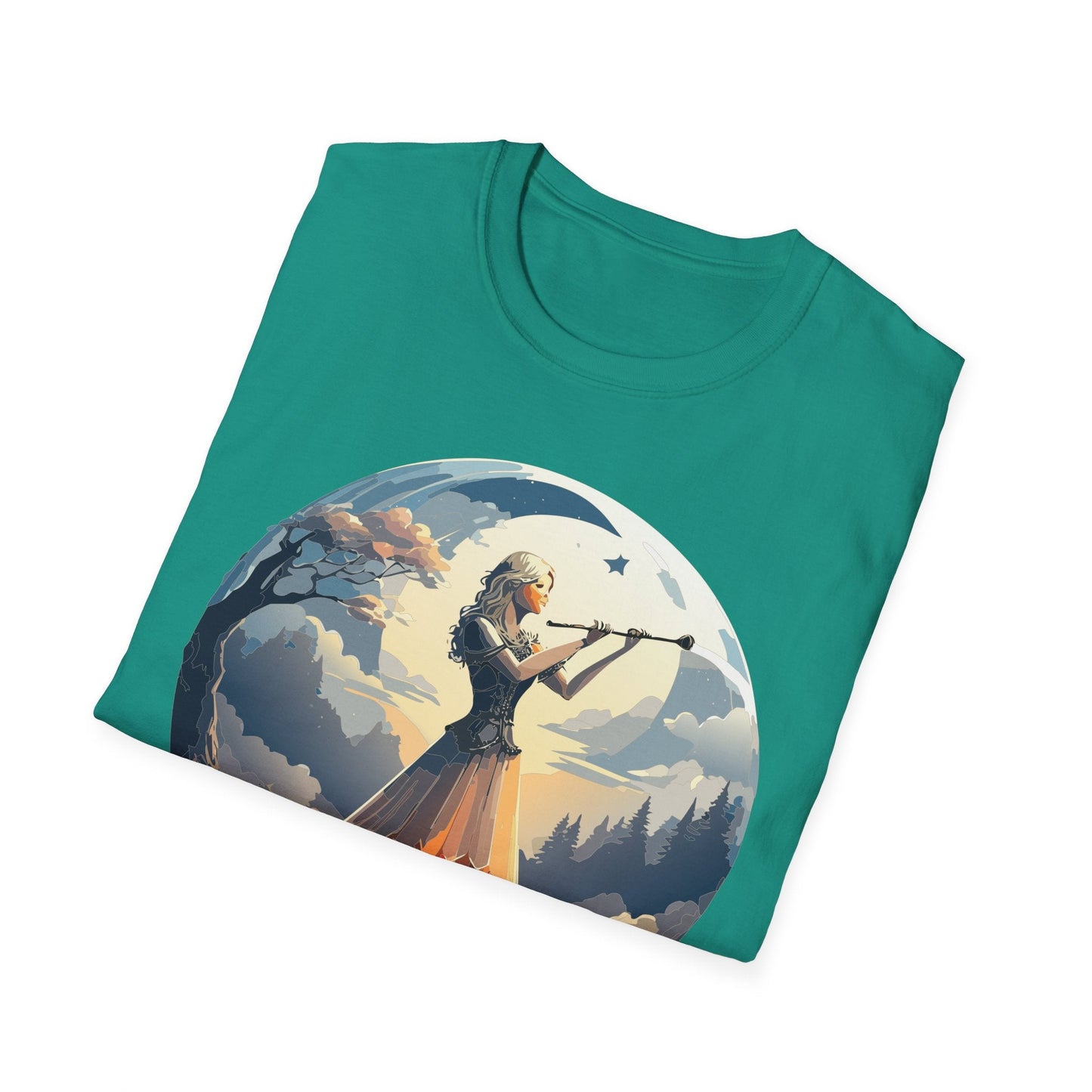 Unisex Softstyle Graphic T Shirt 100 Percent Ring Spun Cotton Art Design Tee For Women