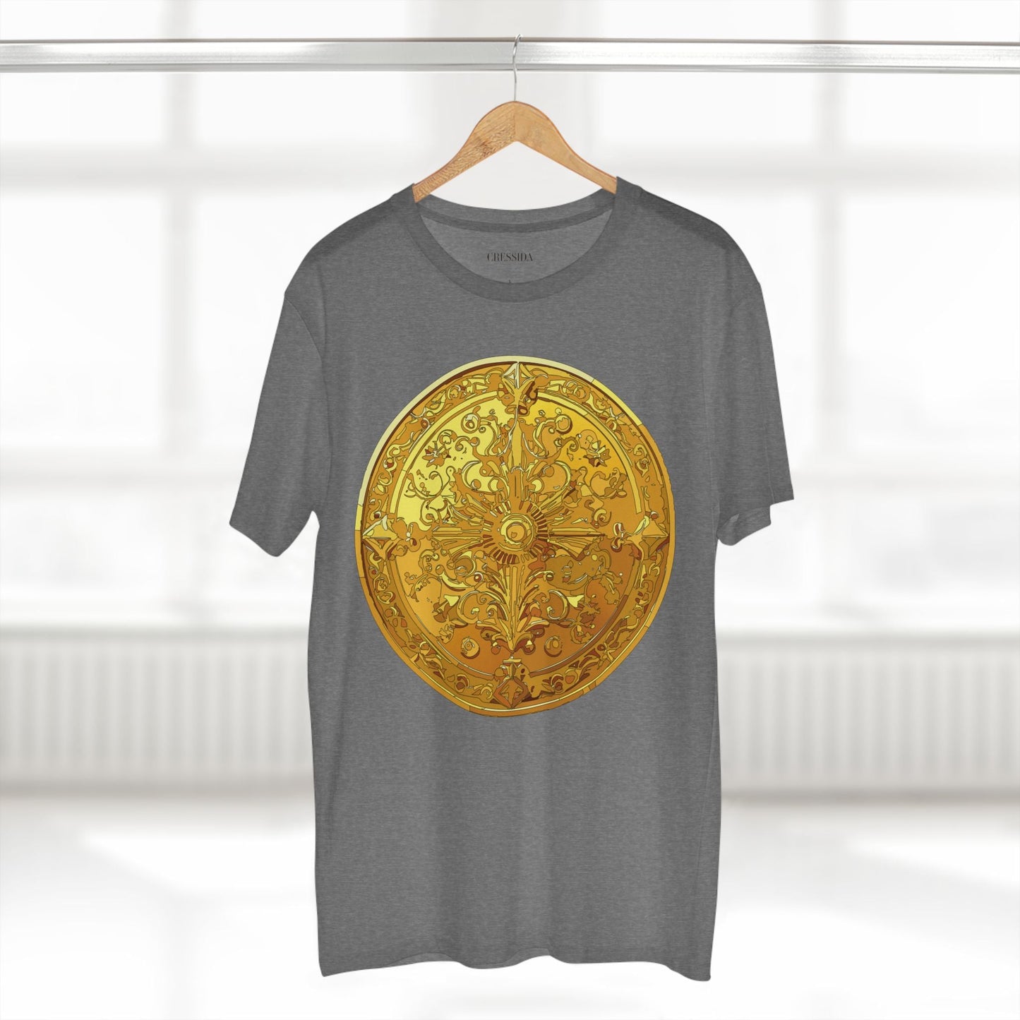 Antique Gold Coin Graphic Design T-Shirt Unisex 100 Cotton With Golden Print Artwork Tee 24