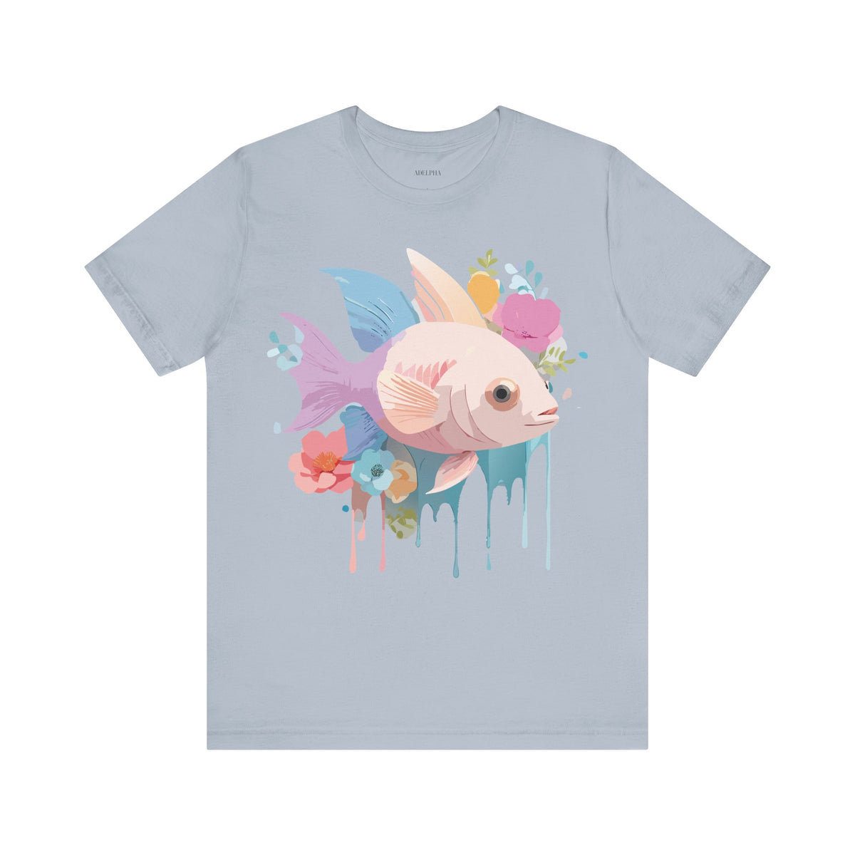 Fish Graphic Design Tee Bella+Canvas Unisex 100 Cotton Tee Shirt a102