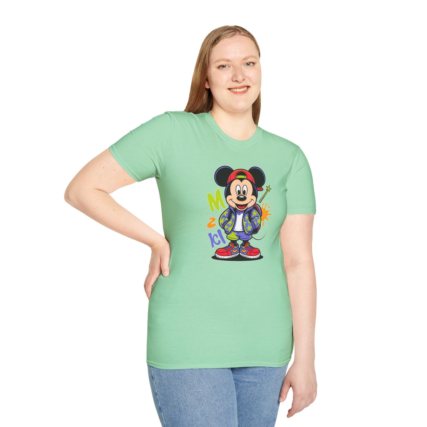 Cartoon T Shirt With Animation Design Unisex Gildan Softstyle 64000 Tee For Funny Animals