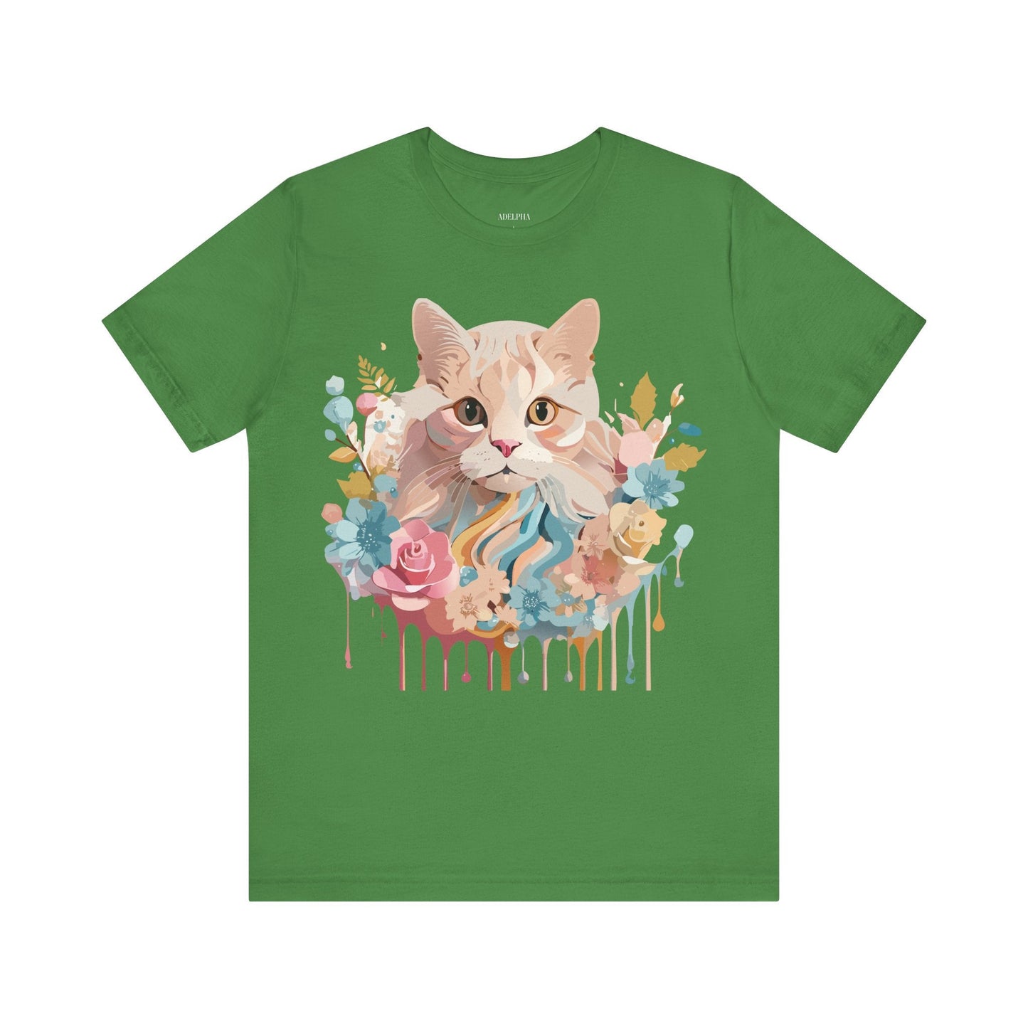 Cat Graphic Tee Unisex Short Sleeve Shirt With Adelpha Vintage Artwork