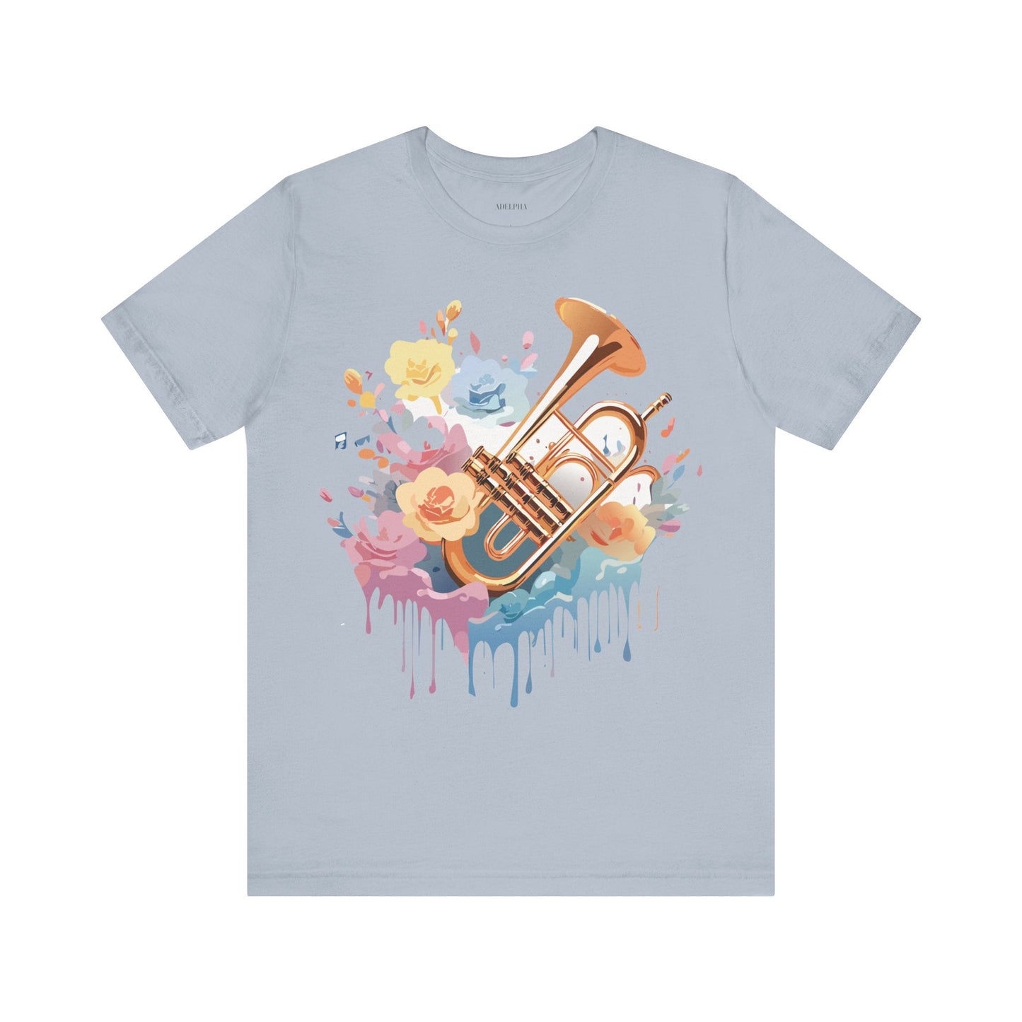 Music Graphic Unisex 100 Cotton Vintage Art with Musical Elements Tee 137