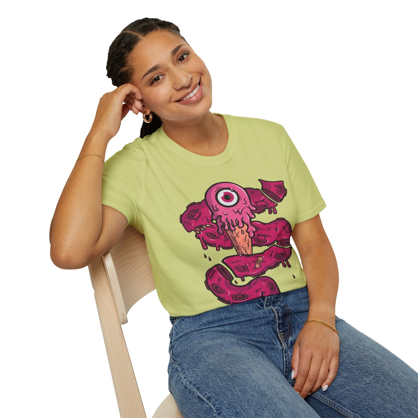 Cartoon T Shirt Animation Tee Funny Graphic Tee Unisex Gildan Softstyle Cotton 64000