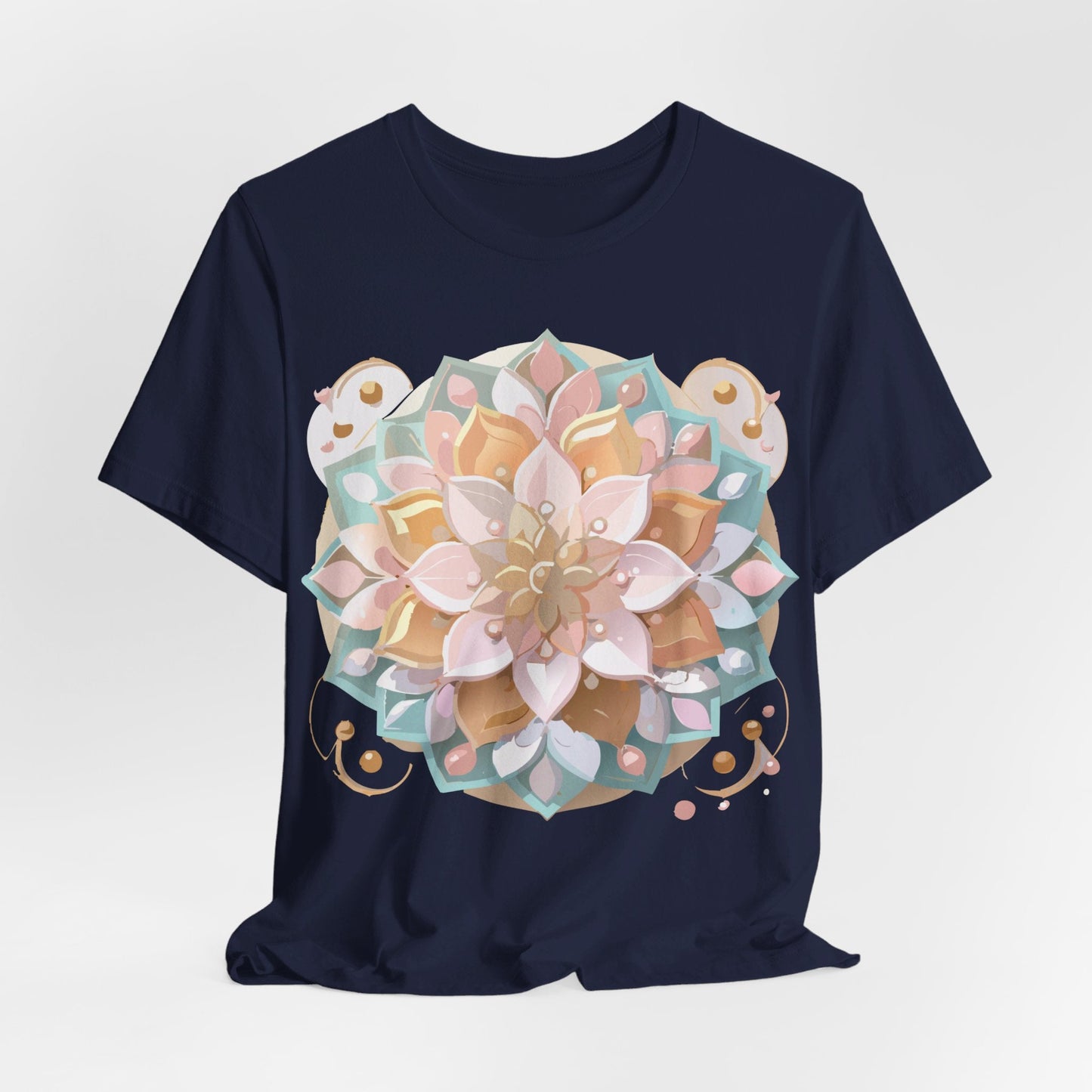 Mandala Graphic Unisex 100 Cotton Vintage Floral Artwork Tee 10