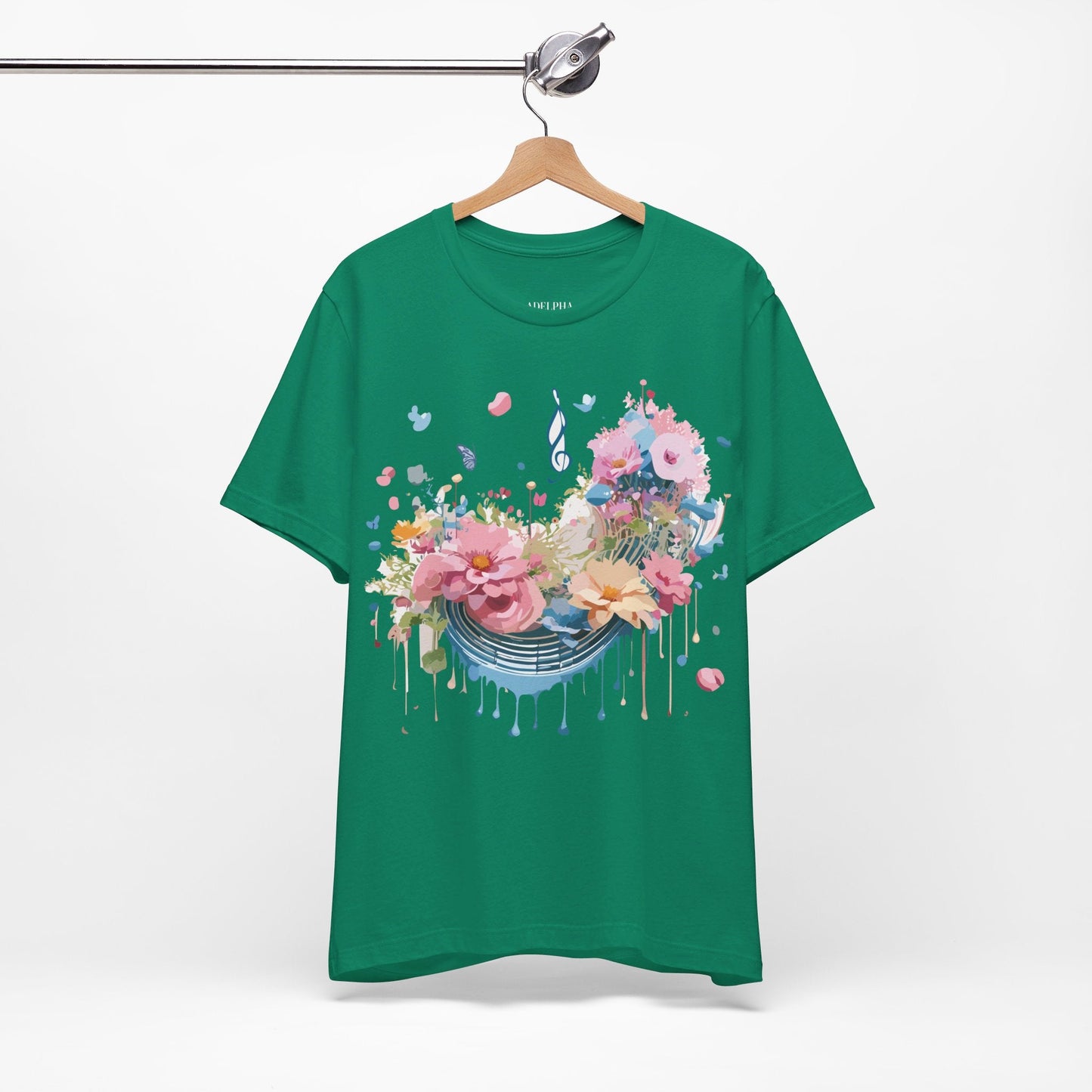 Music Graphic T Shirt Unisex Short Sleeve Jersey Tee Adelpha Vintage Inspired Art