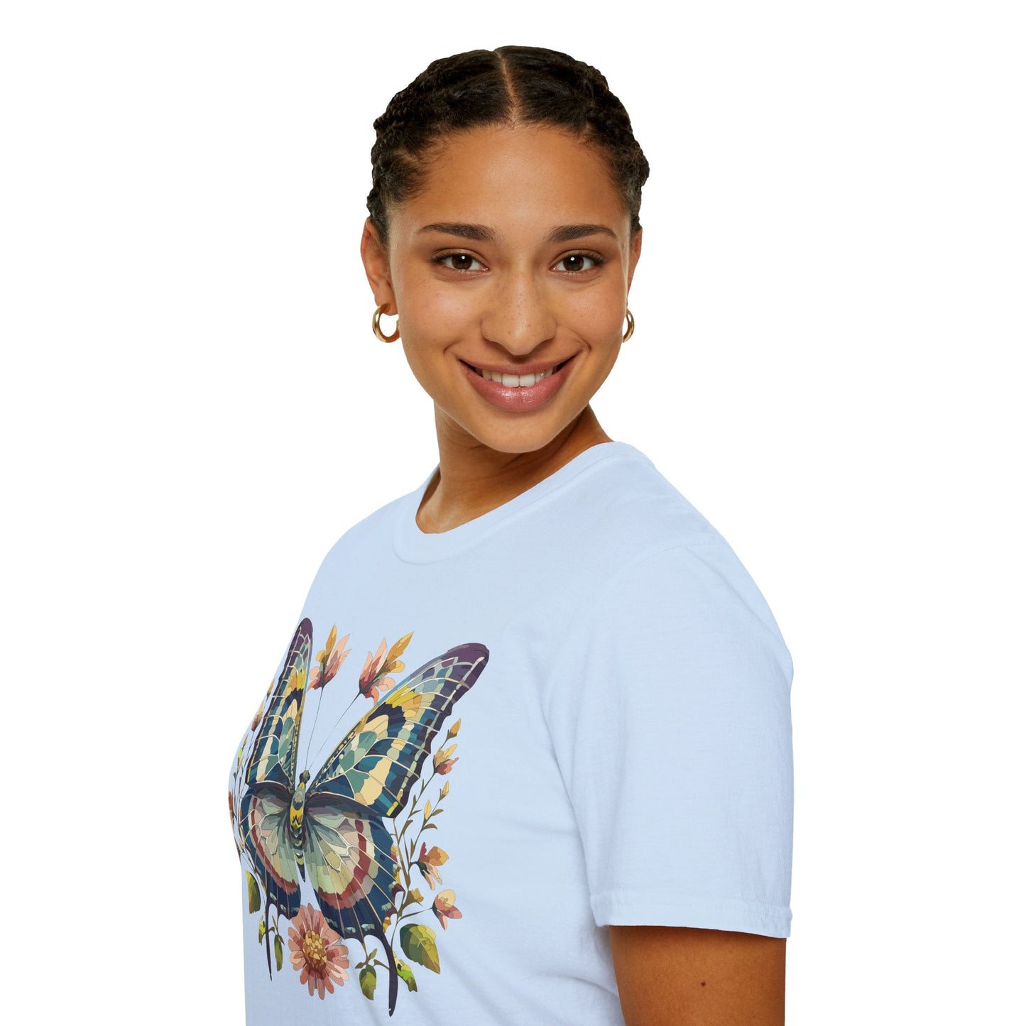 Butterfly Shirt Unisex T Shirt With Monarch Design Gildan Softstyle 64000 Ring Spun Cotton Tee