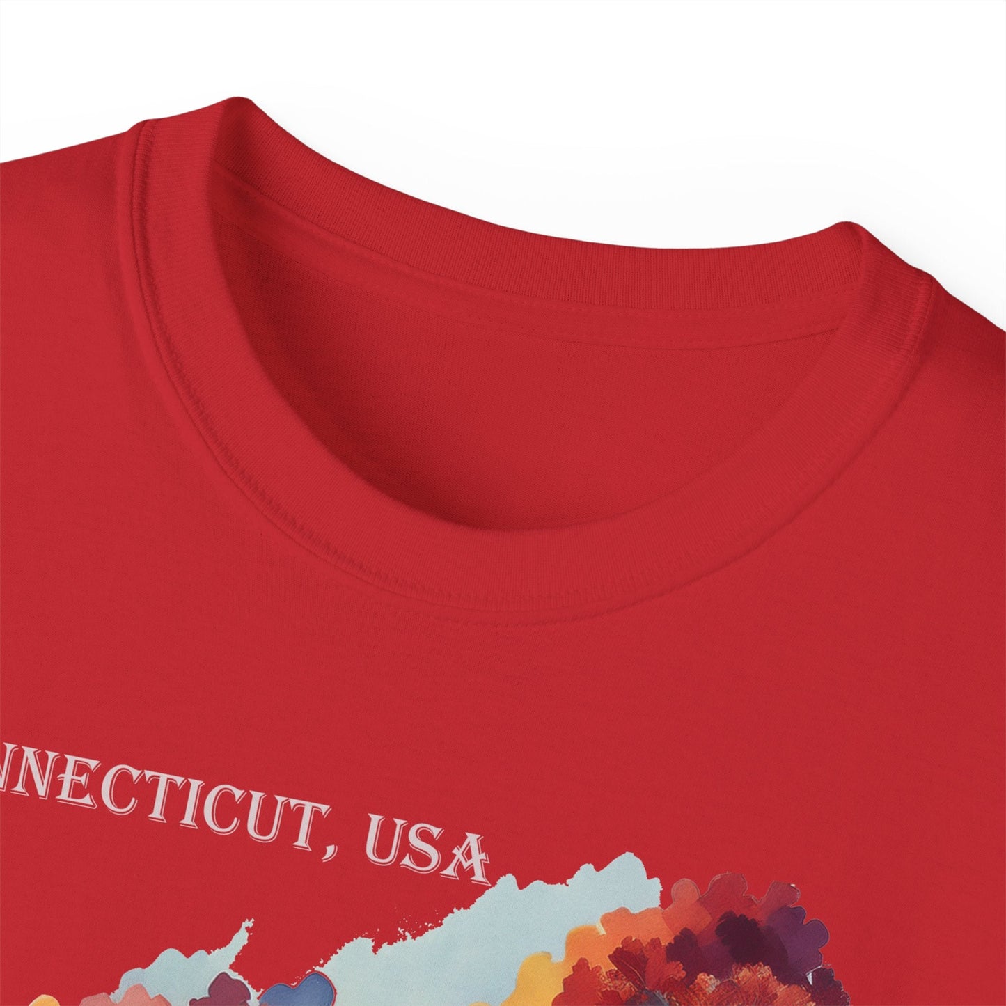 Connecticut Graphic Unisex Cotton T‑Shirt 1