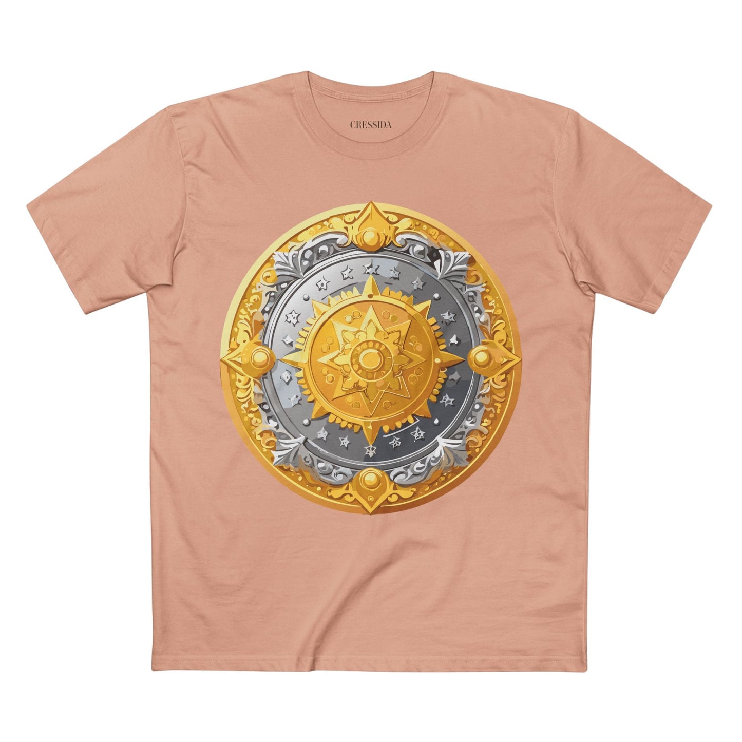 Antique Gold Coin Graphic Design T-Shirt Unisex 100 Cotton With Golden Print Artwork Tee 23